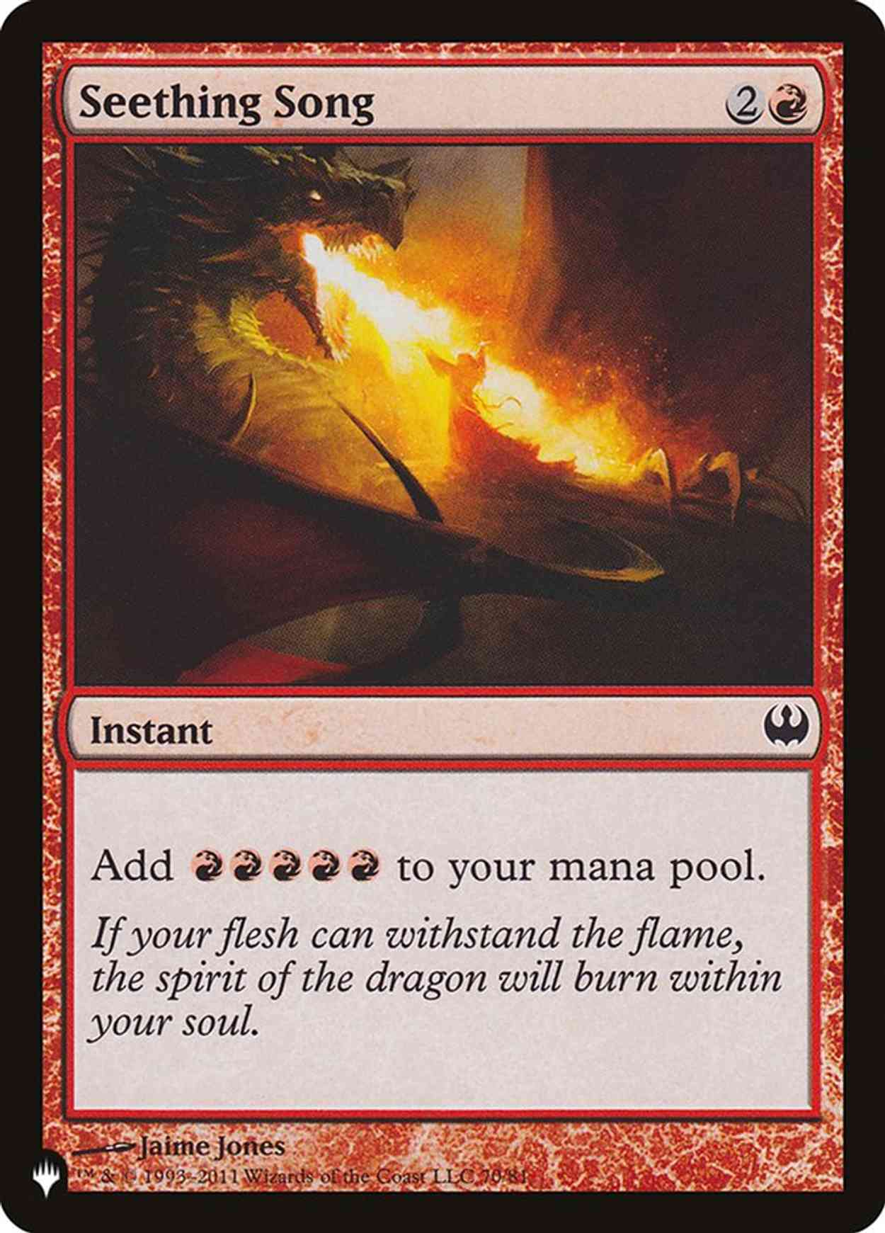 Seething Song magic card front