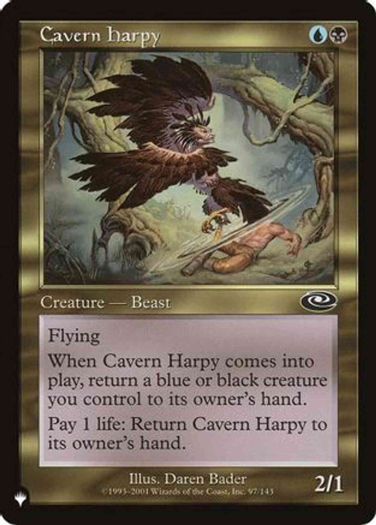 Cavern Harpy magic card front