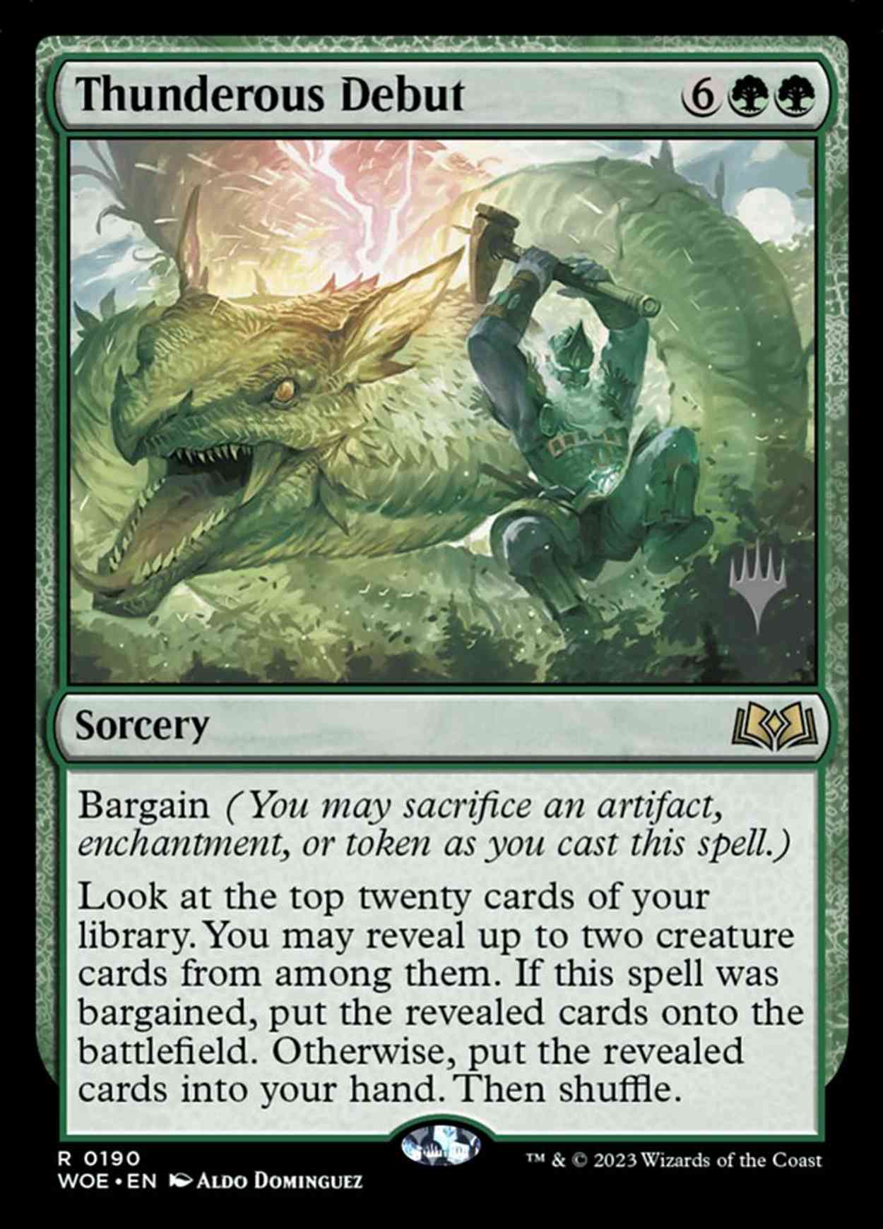 Thunderous Debut magic card front