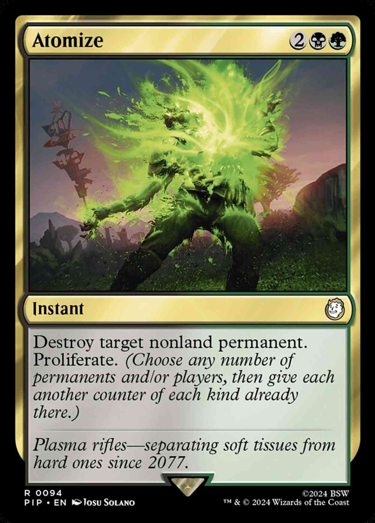 Atomize magic card front