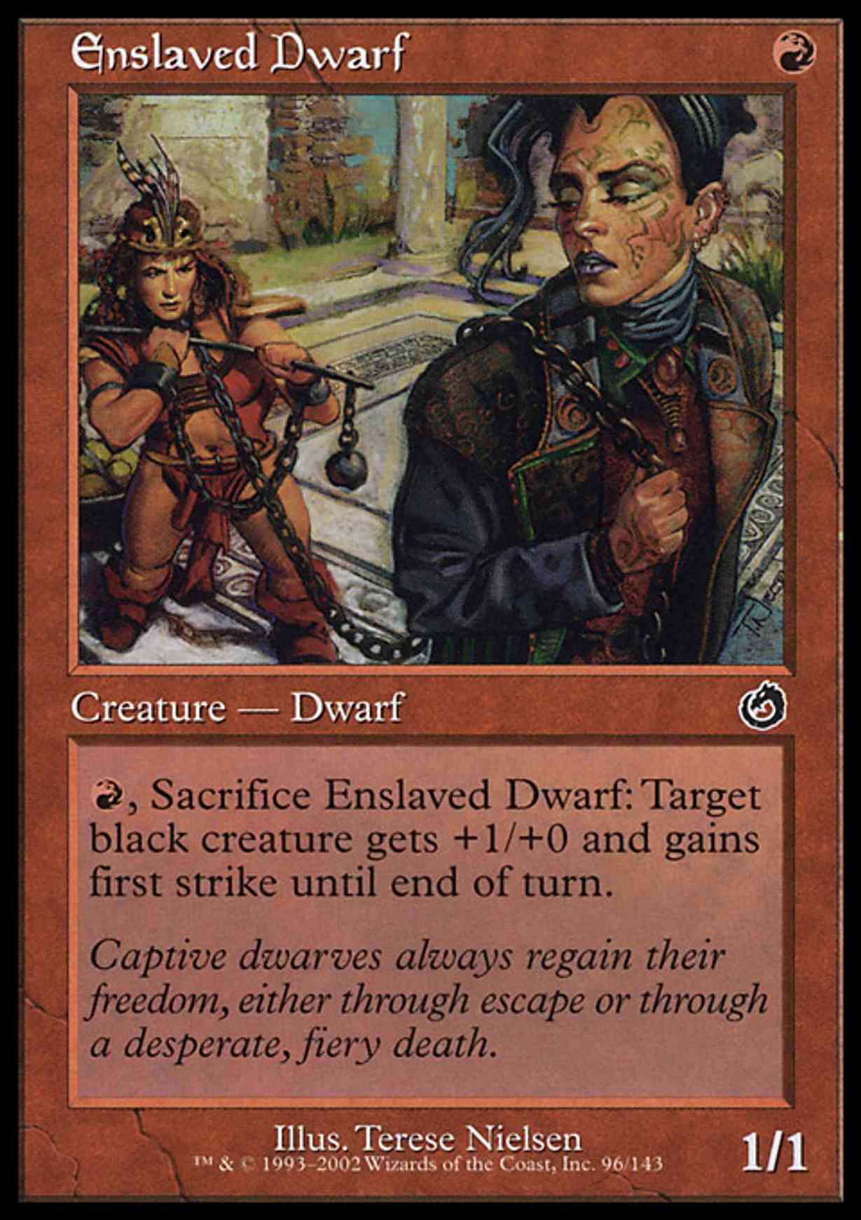 Enslaved Dwarf magic card front