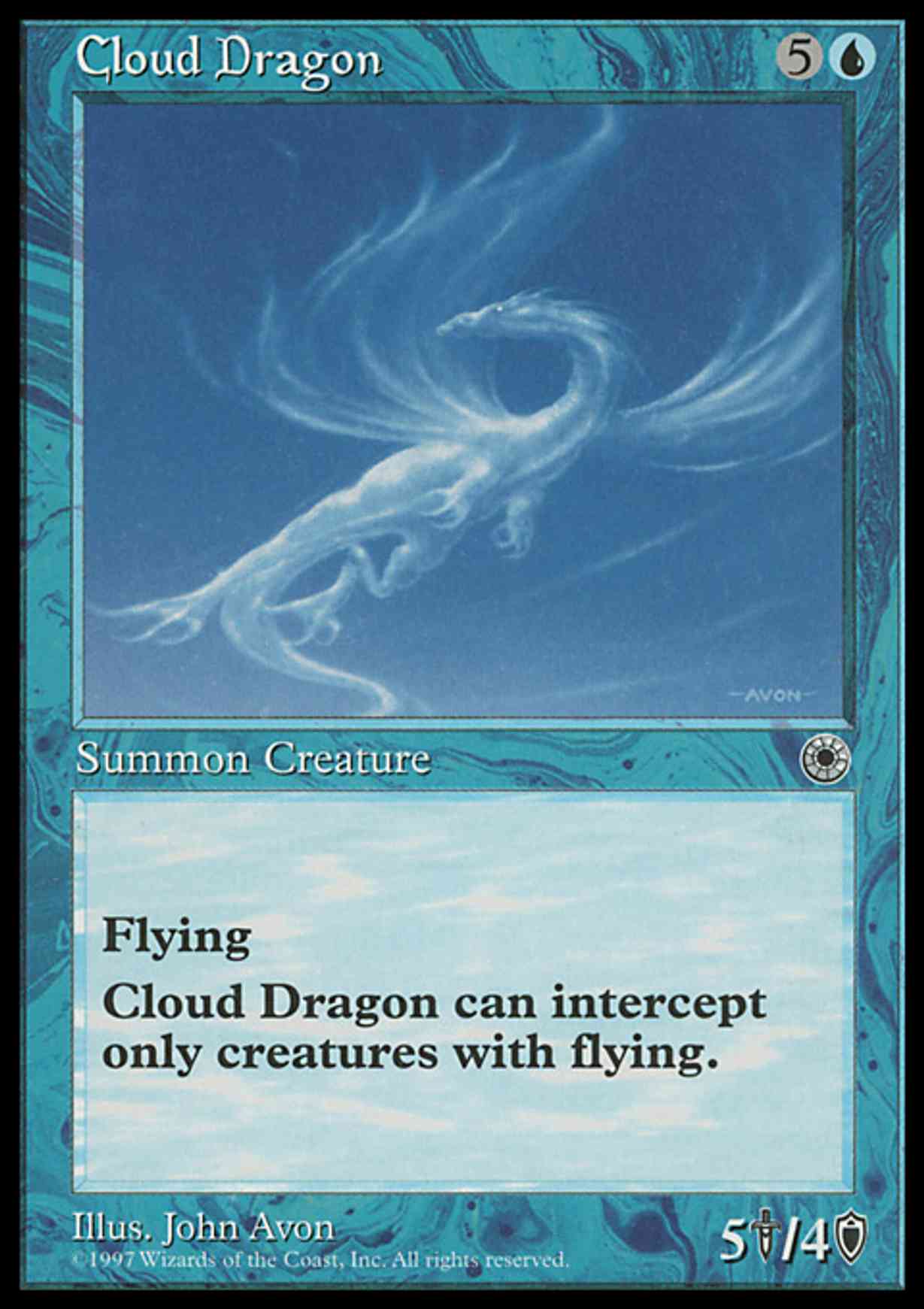 Cloud Dragon magic card front