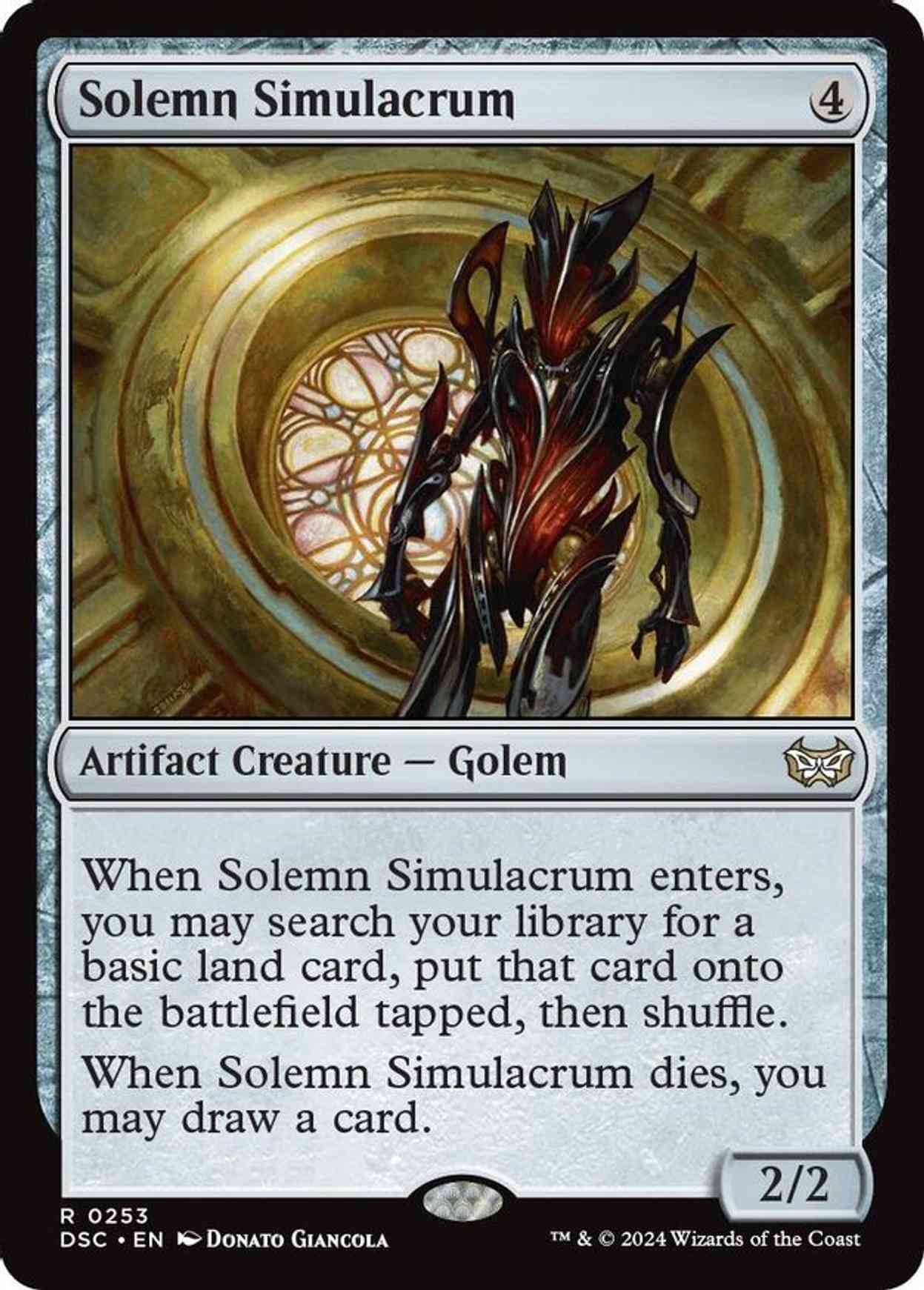 Solemn Simulacrum magic card front