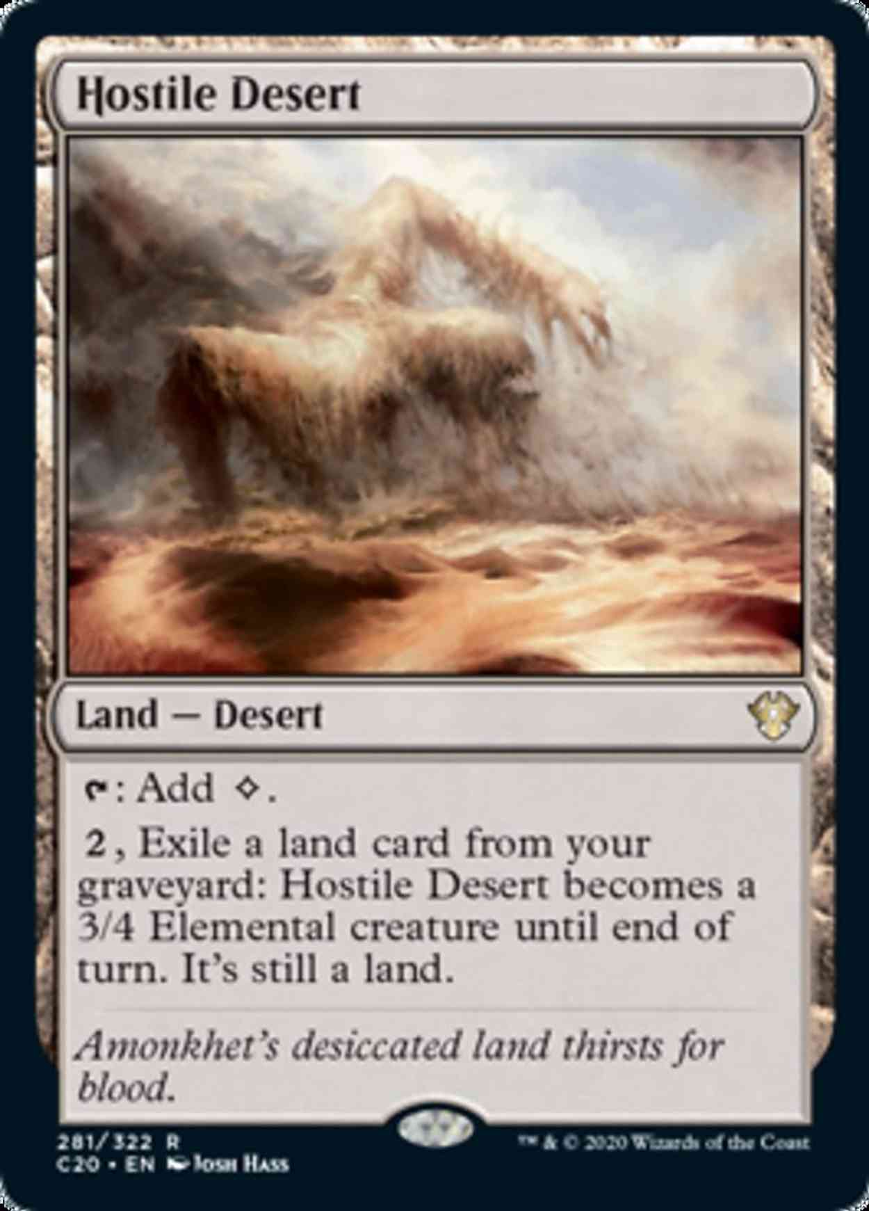 Hostile Desert magic card front