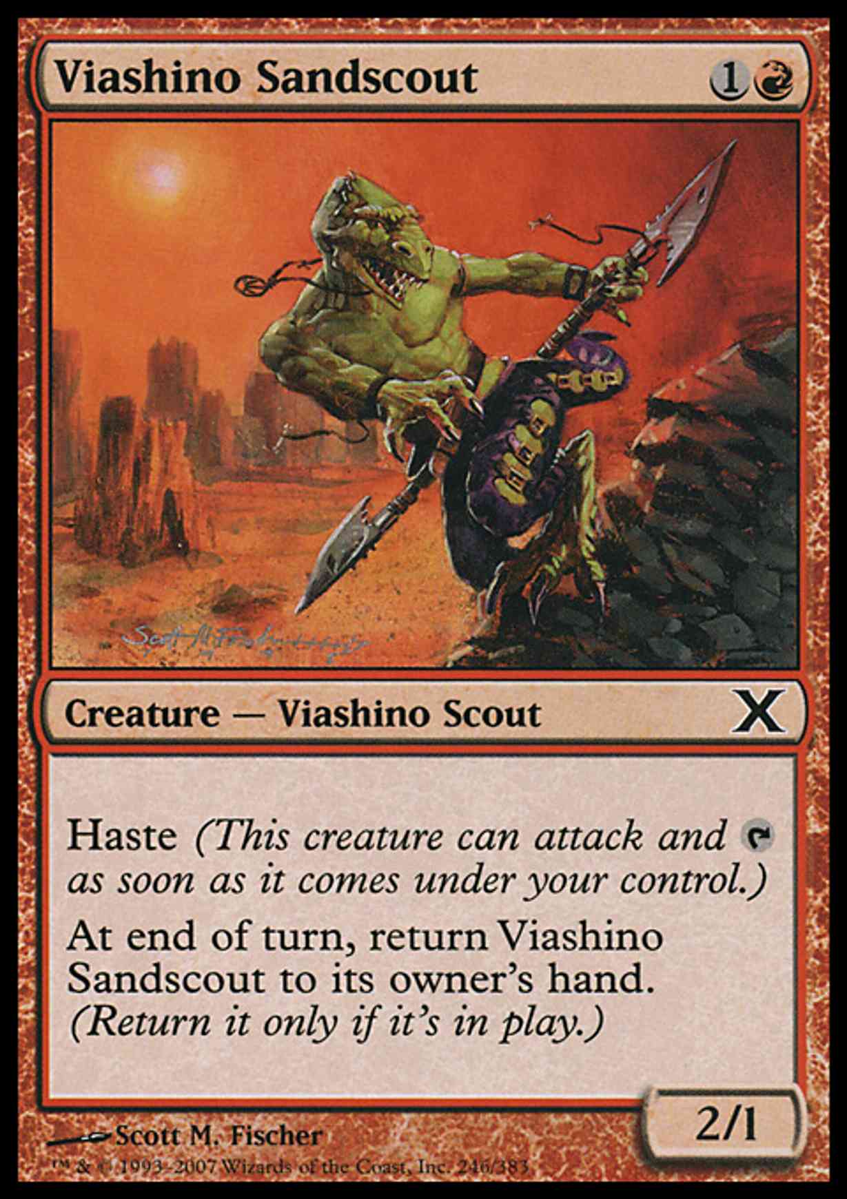 Viashino Sandscout magic card front