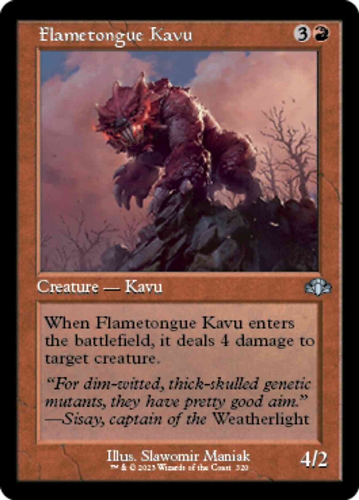 Flametongue Kavu (Retro Frame) magic card front