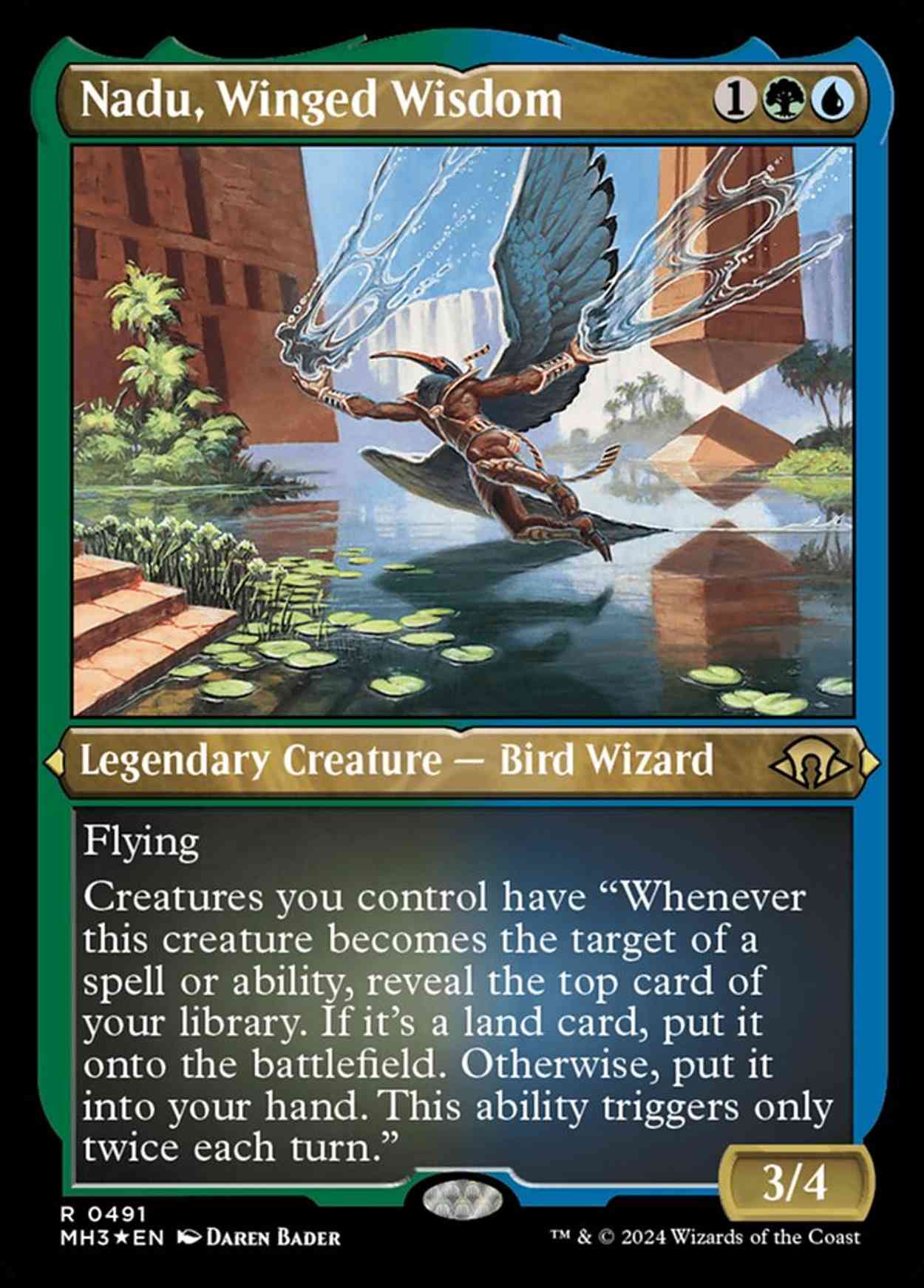 Nadu, Winged Wisdom (Foil Etched) magic card front