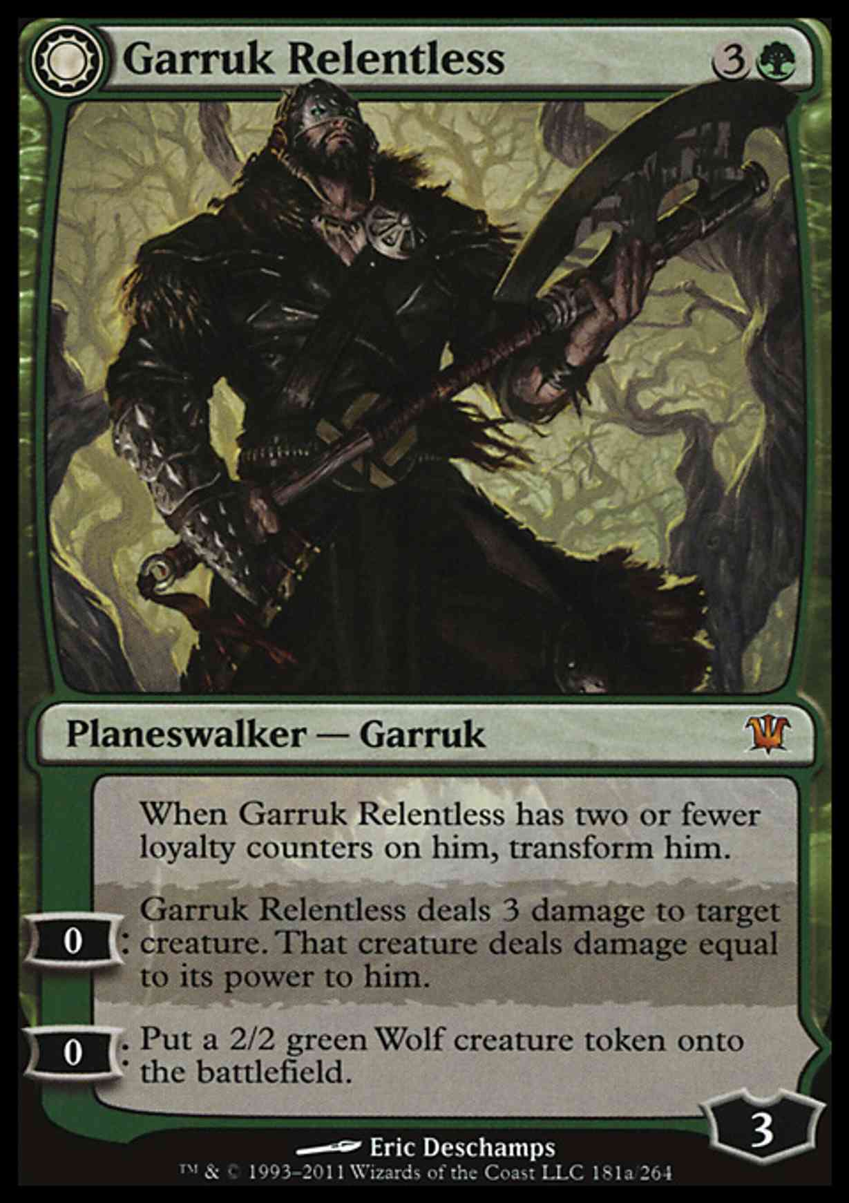 Garruk Relentless magic card front