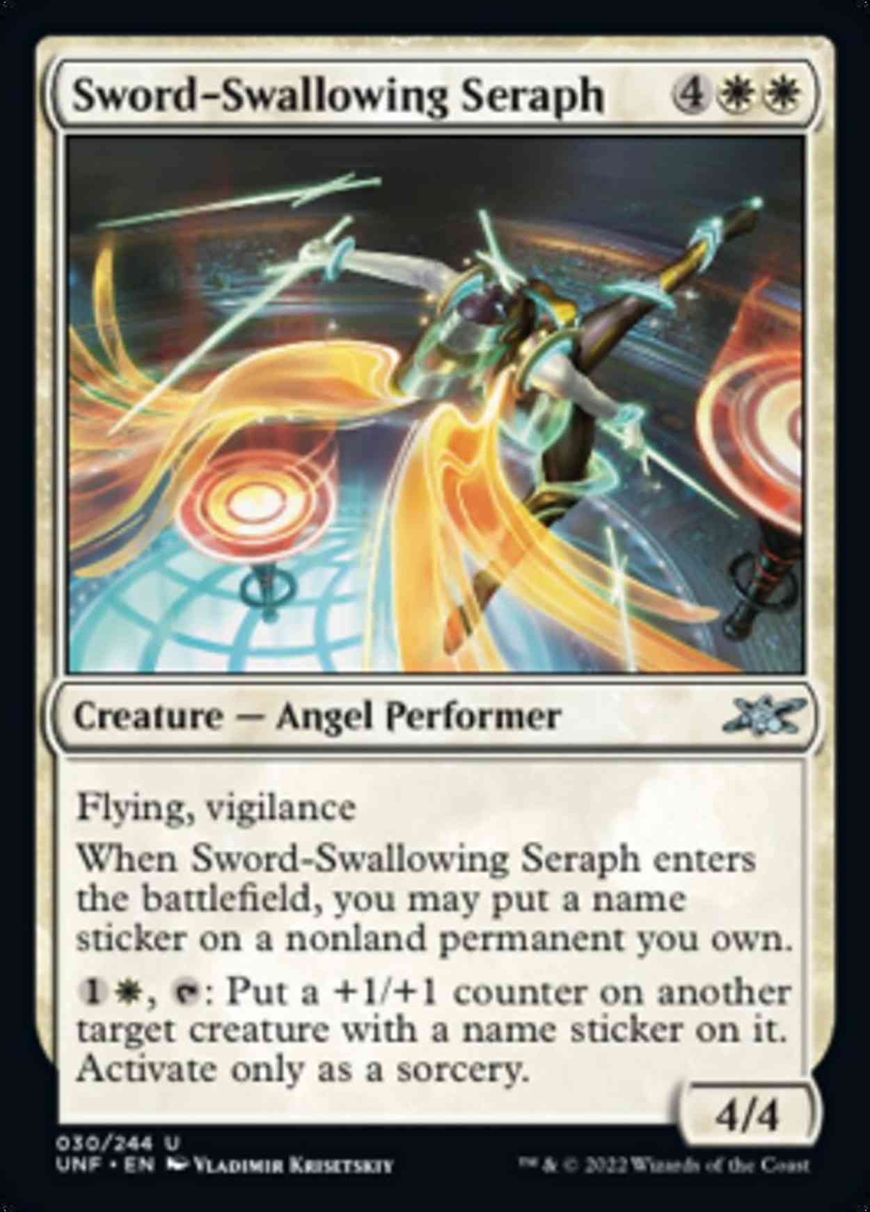 Sword-Swallowing Seraph magic card front