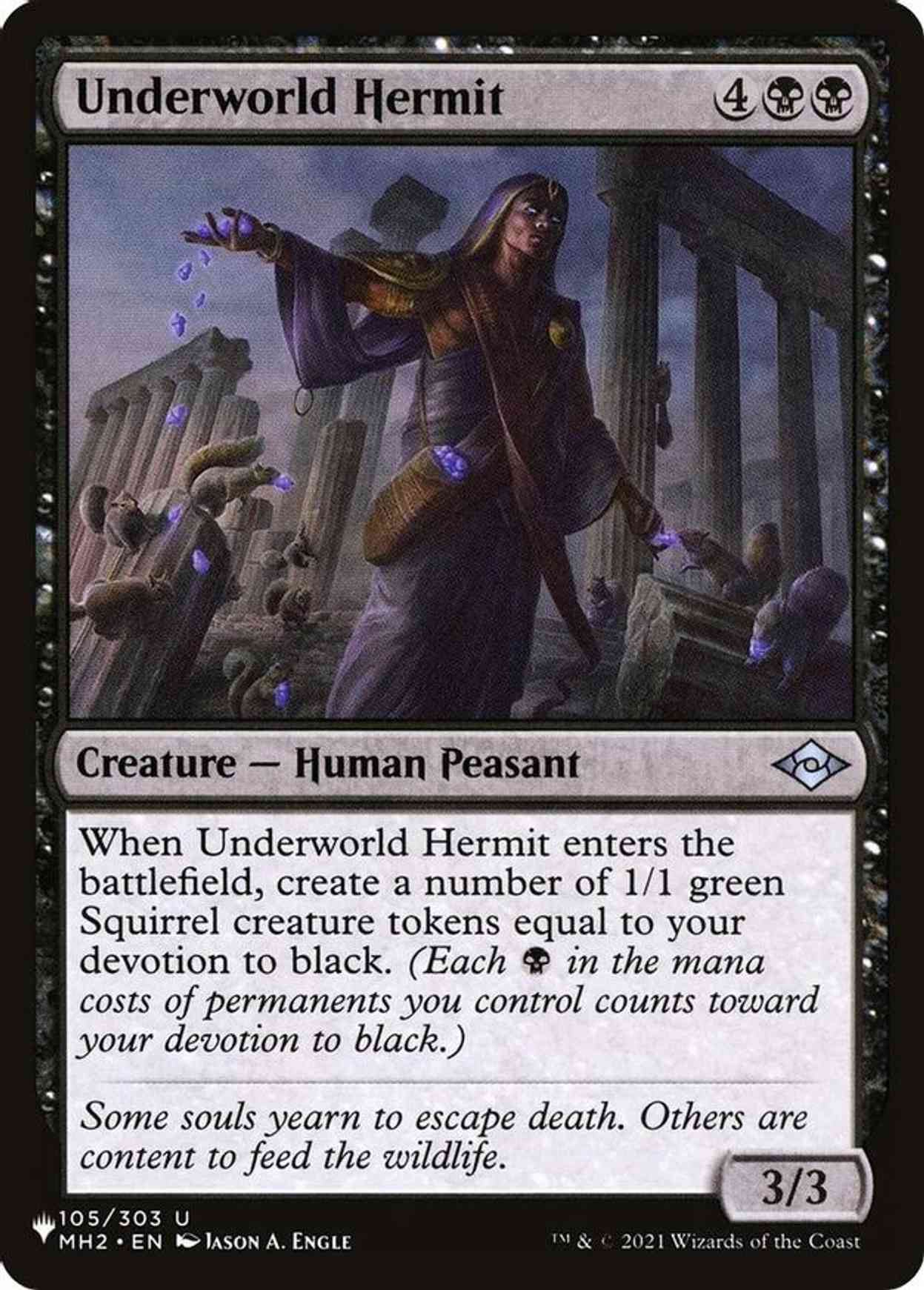 Underworld Hermit magic card front