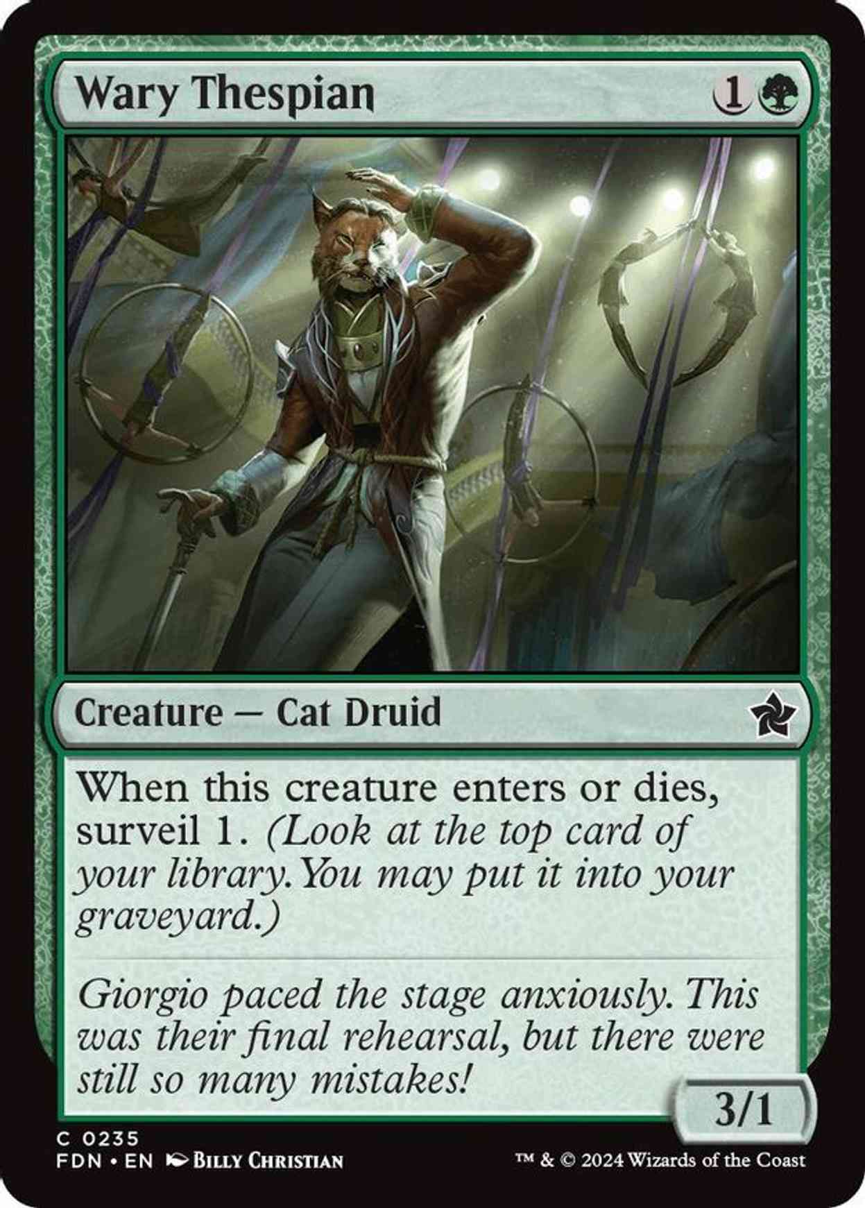 Wary Thespian magic card front