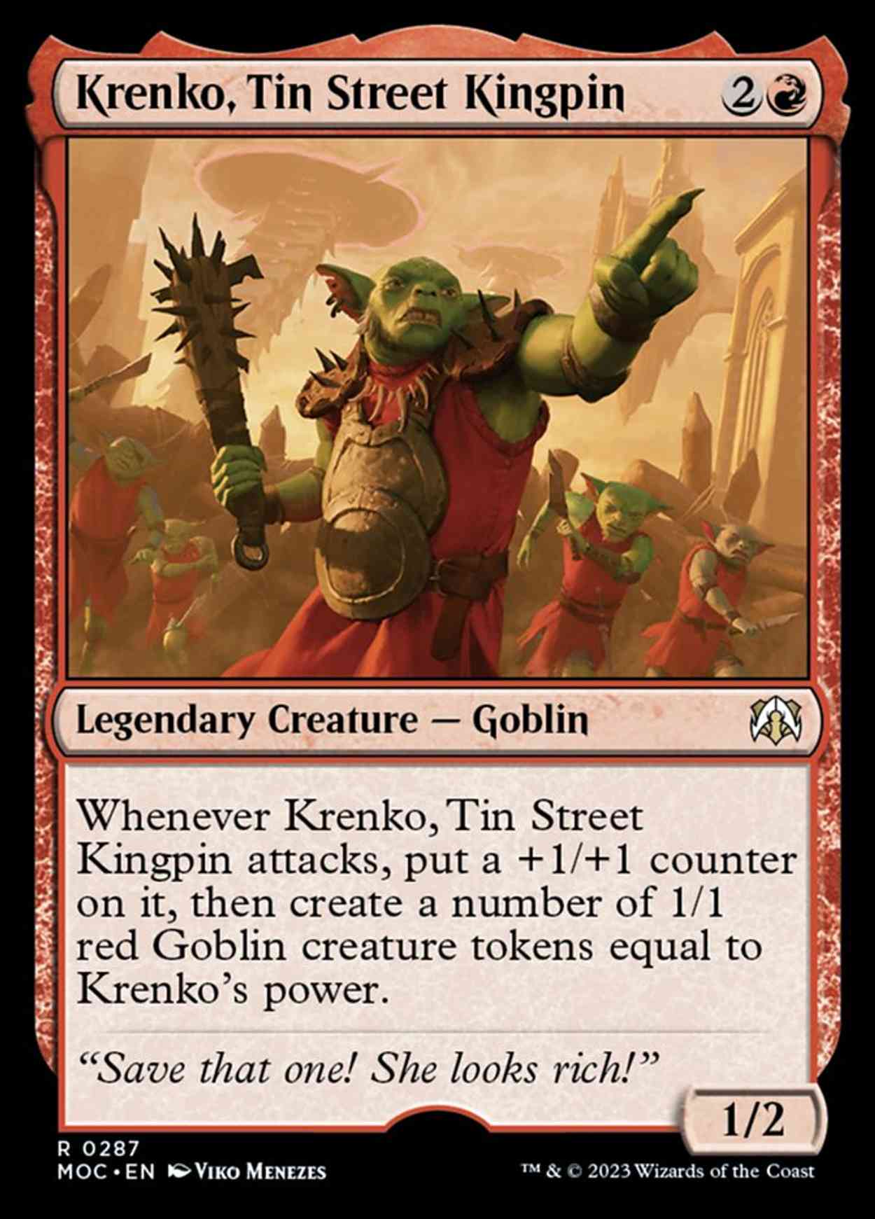 Krenko, Tin Street Kingpin magic card front