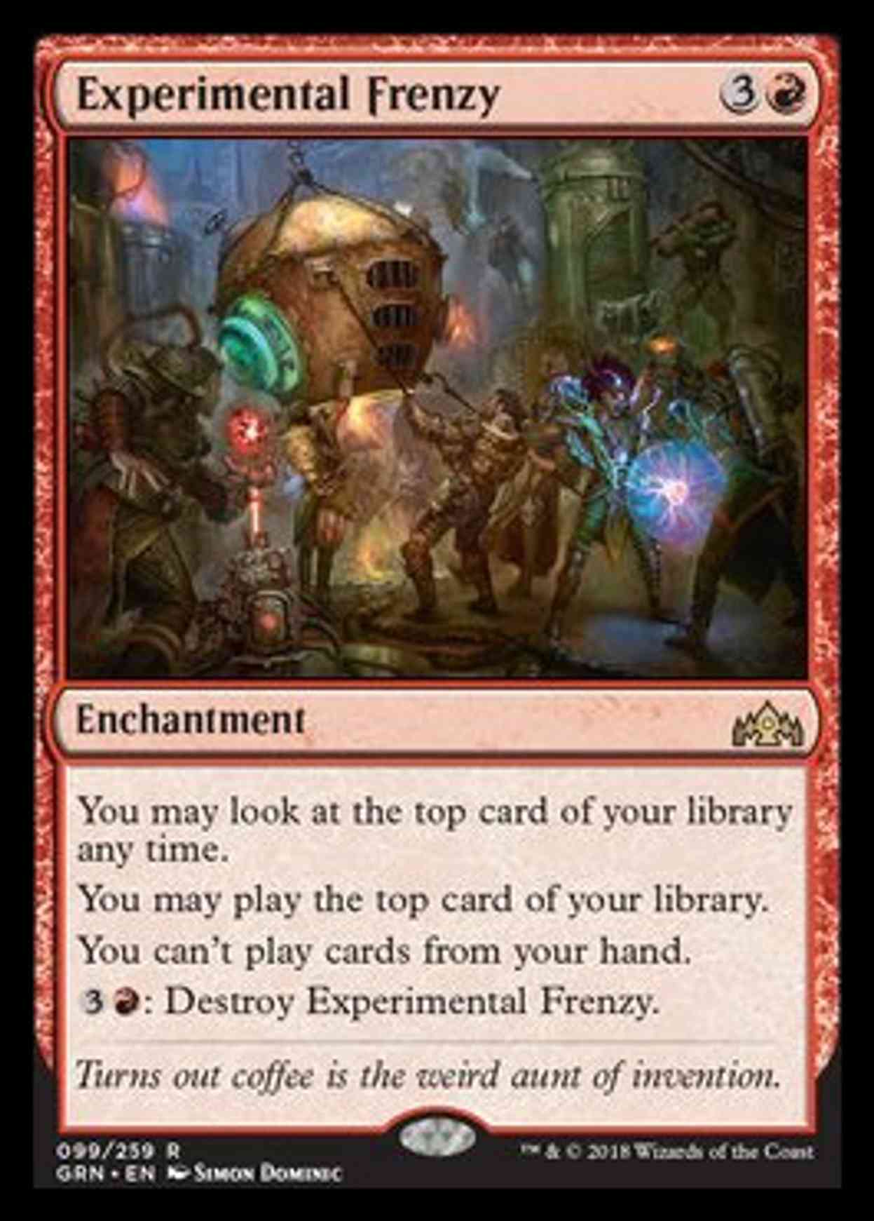 Experimental Frenzy magic card front