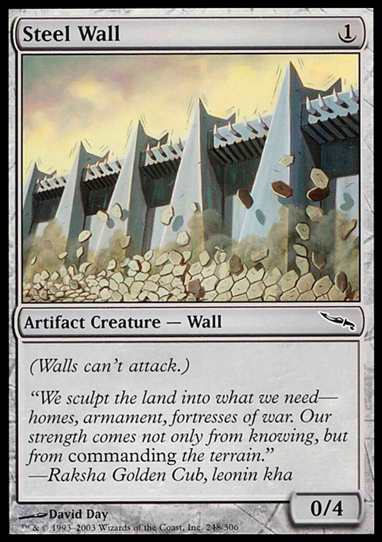 Steel Wall magic card front