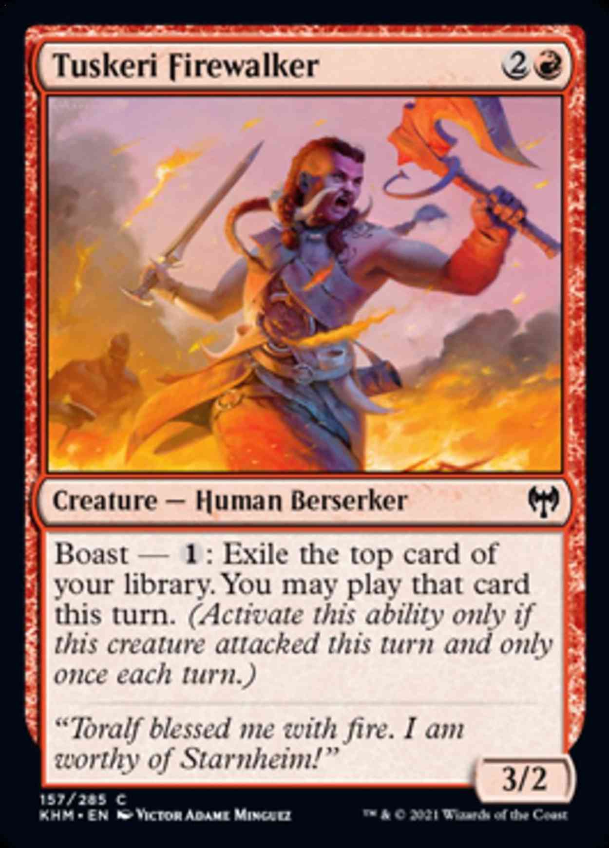 Tuskeri Firewalker magic card front