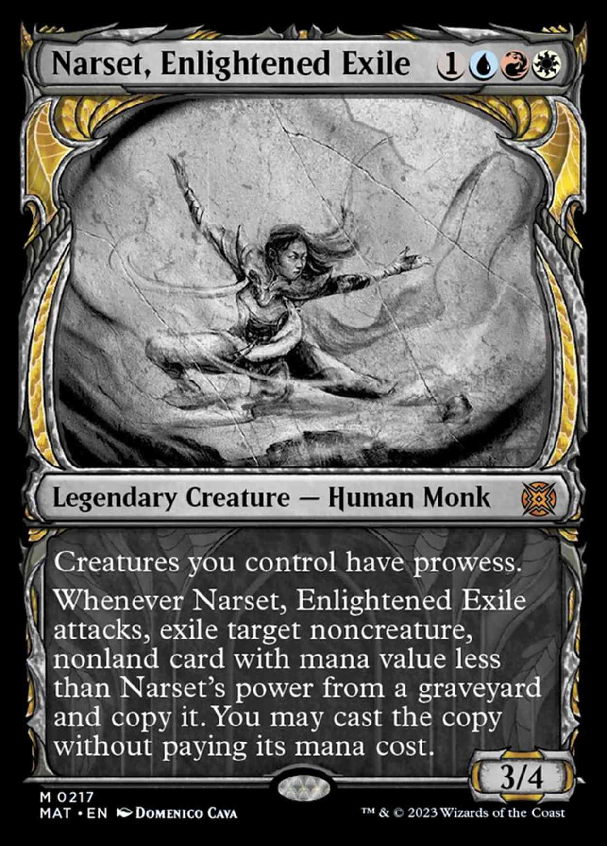 Narset, Enlightened Exile (Halo Foil) magic card front