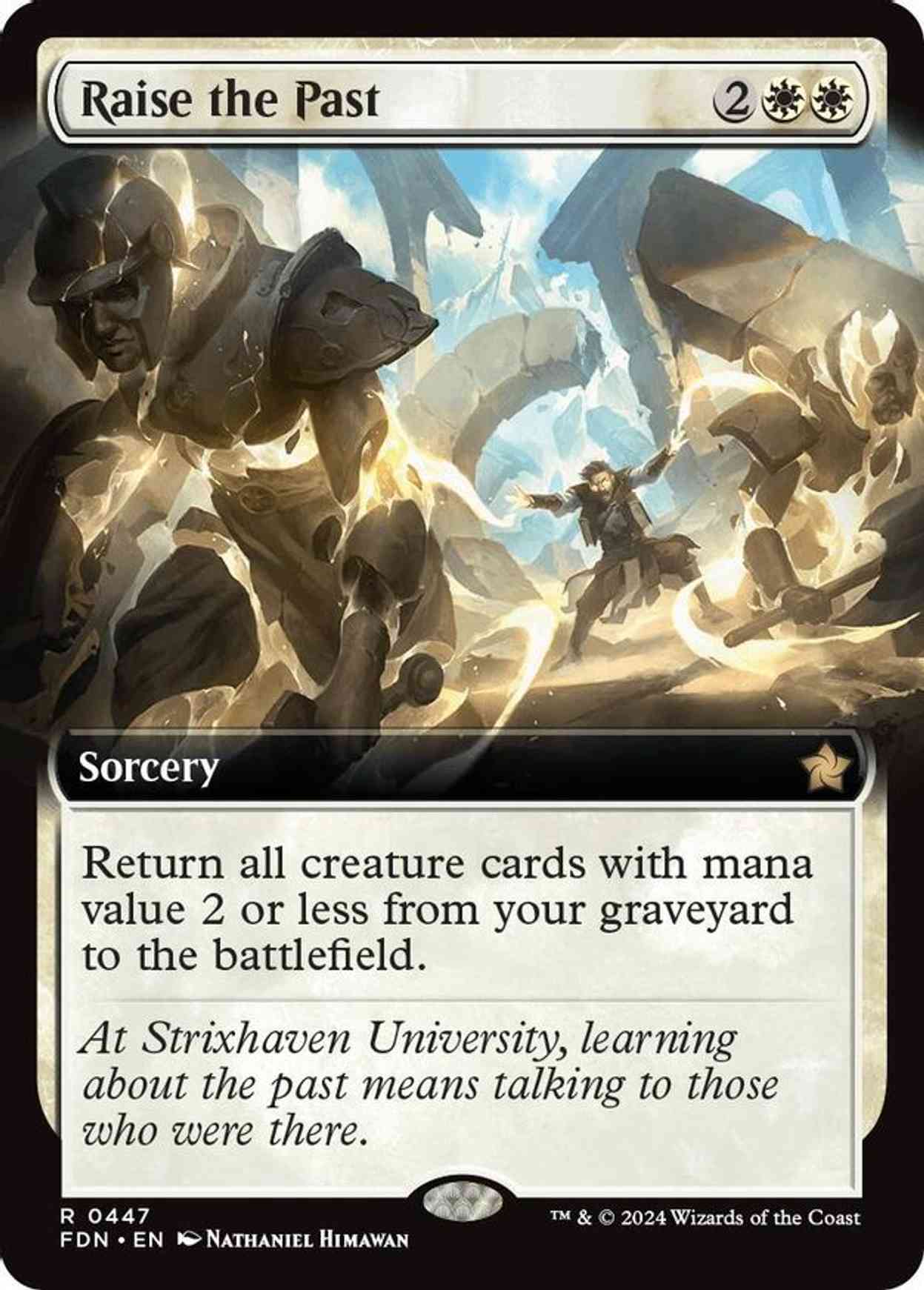 Raise the Past (Extended Art) magic card front