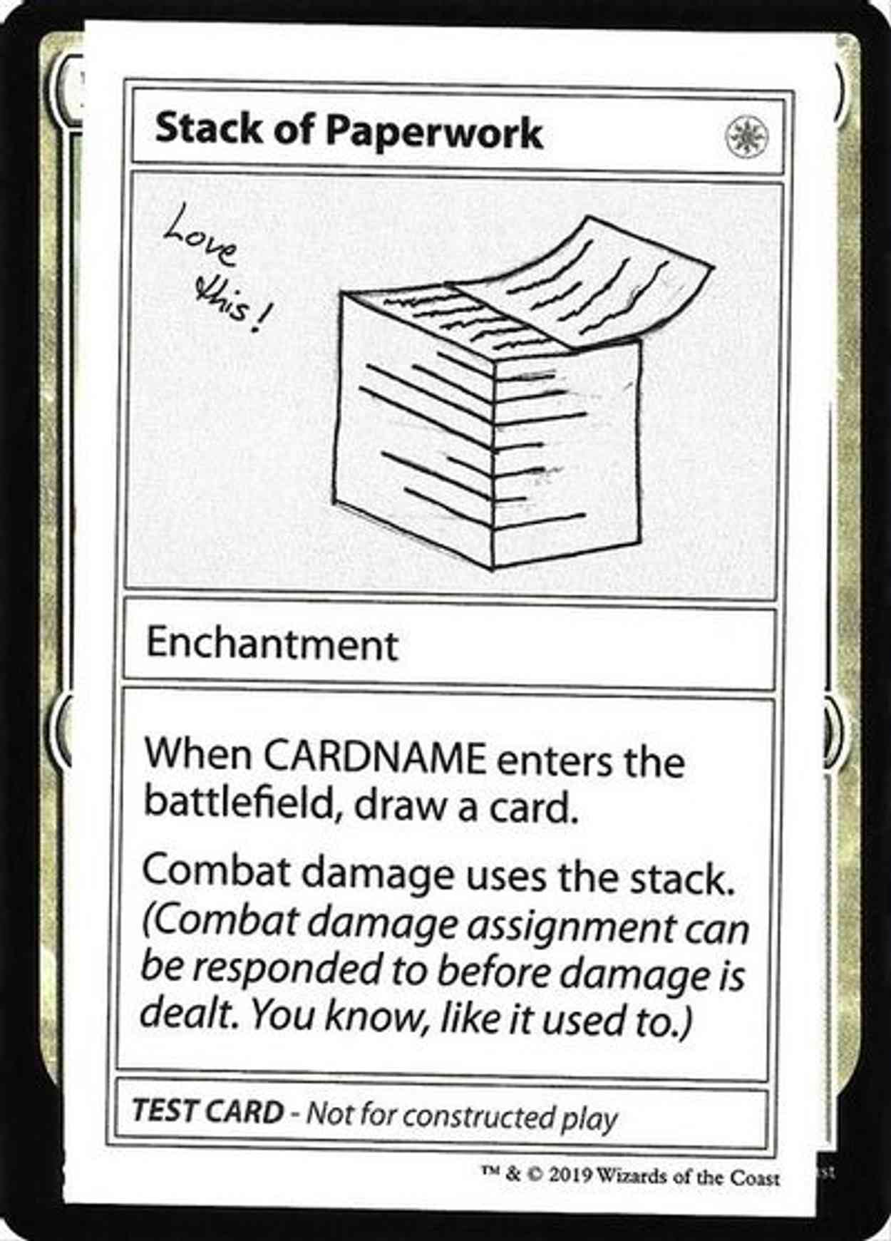 Stack of Paperwork (No PW Symbol) magic card front