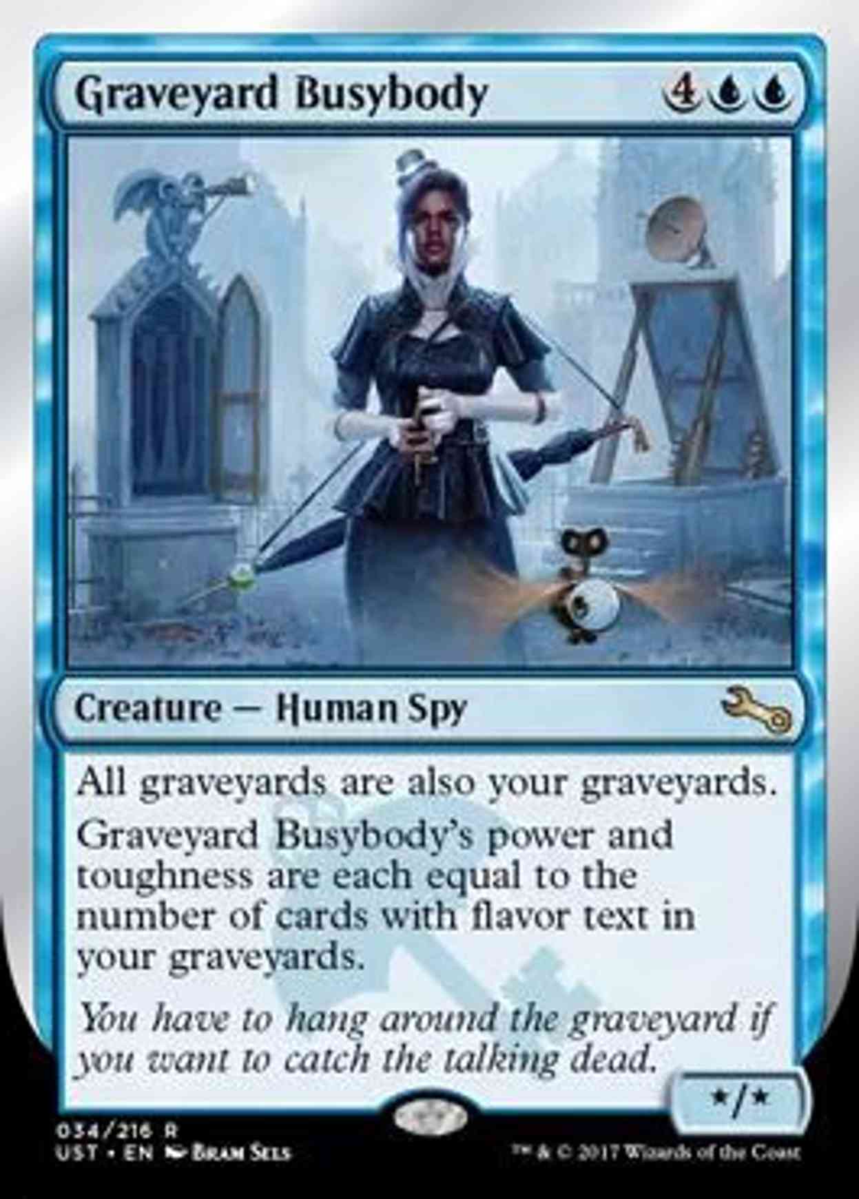 Graveyard Busybody magic card front