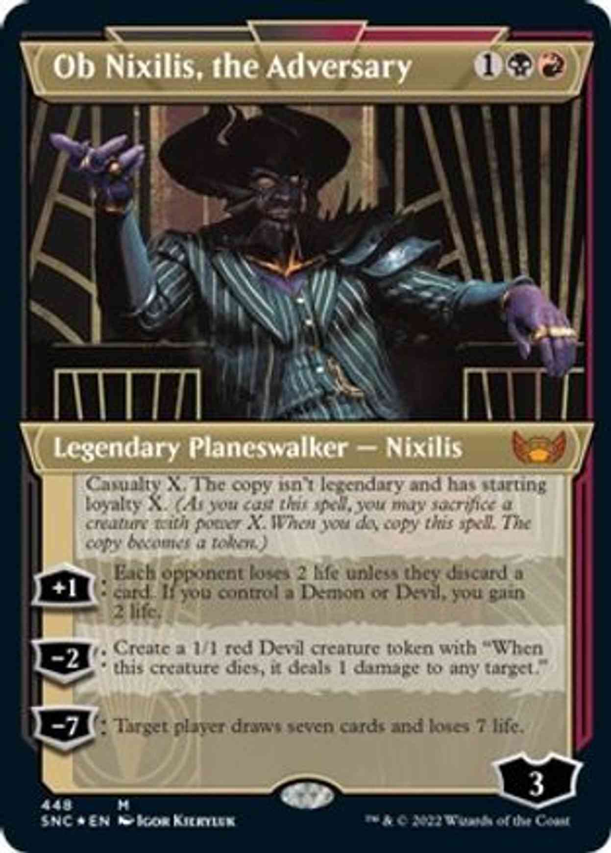Ob Nixilis, the Adversary (Showcase) (Foil Etched) magic card front