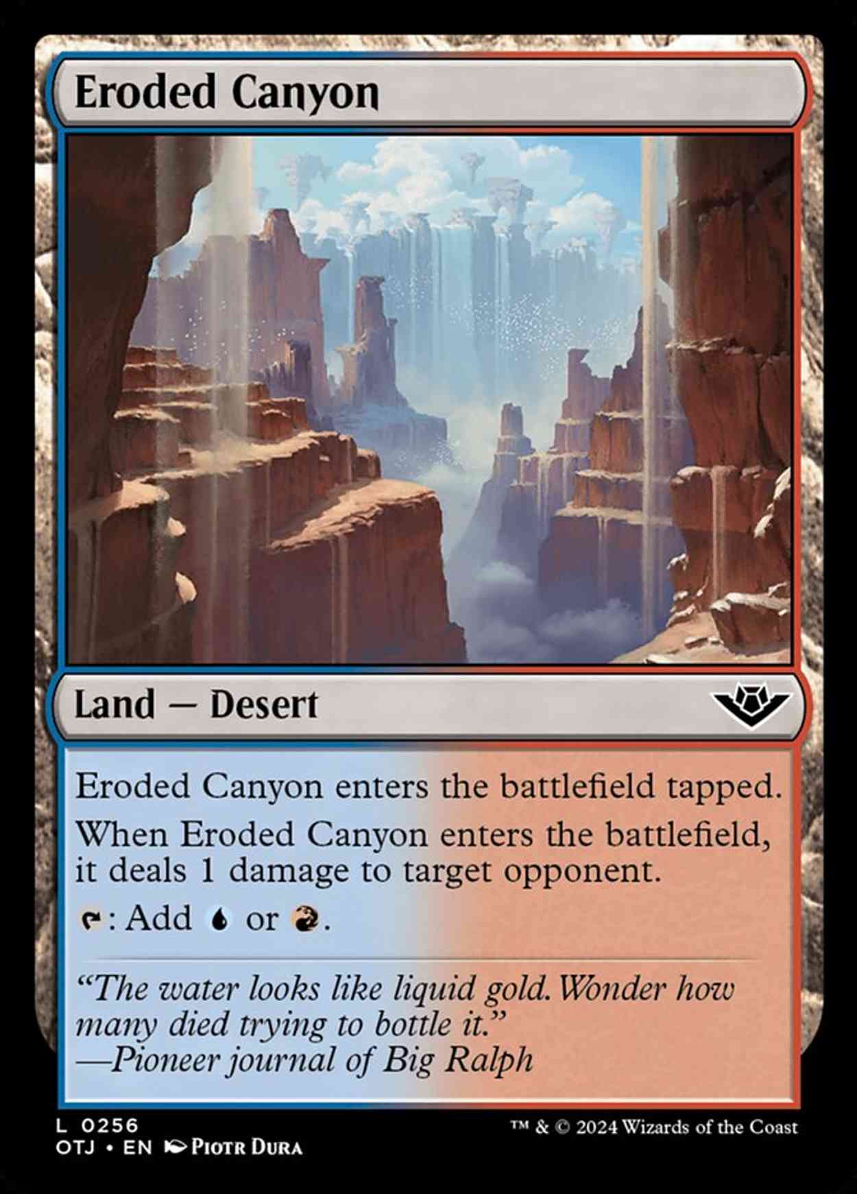 Eroded Canyon magic card front