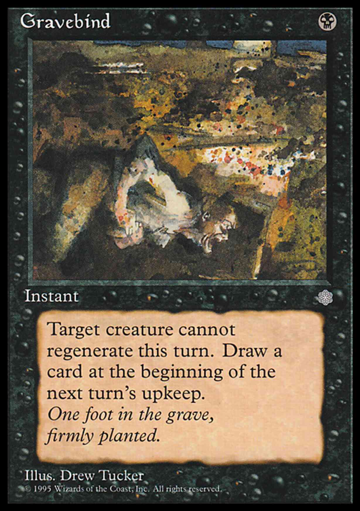 Gravebind magic card front