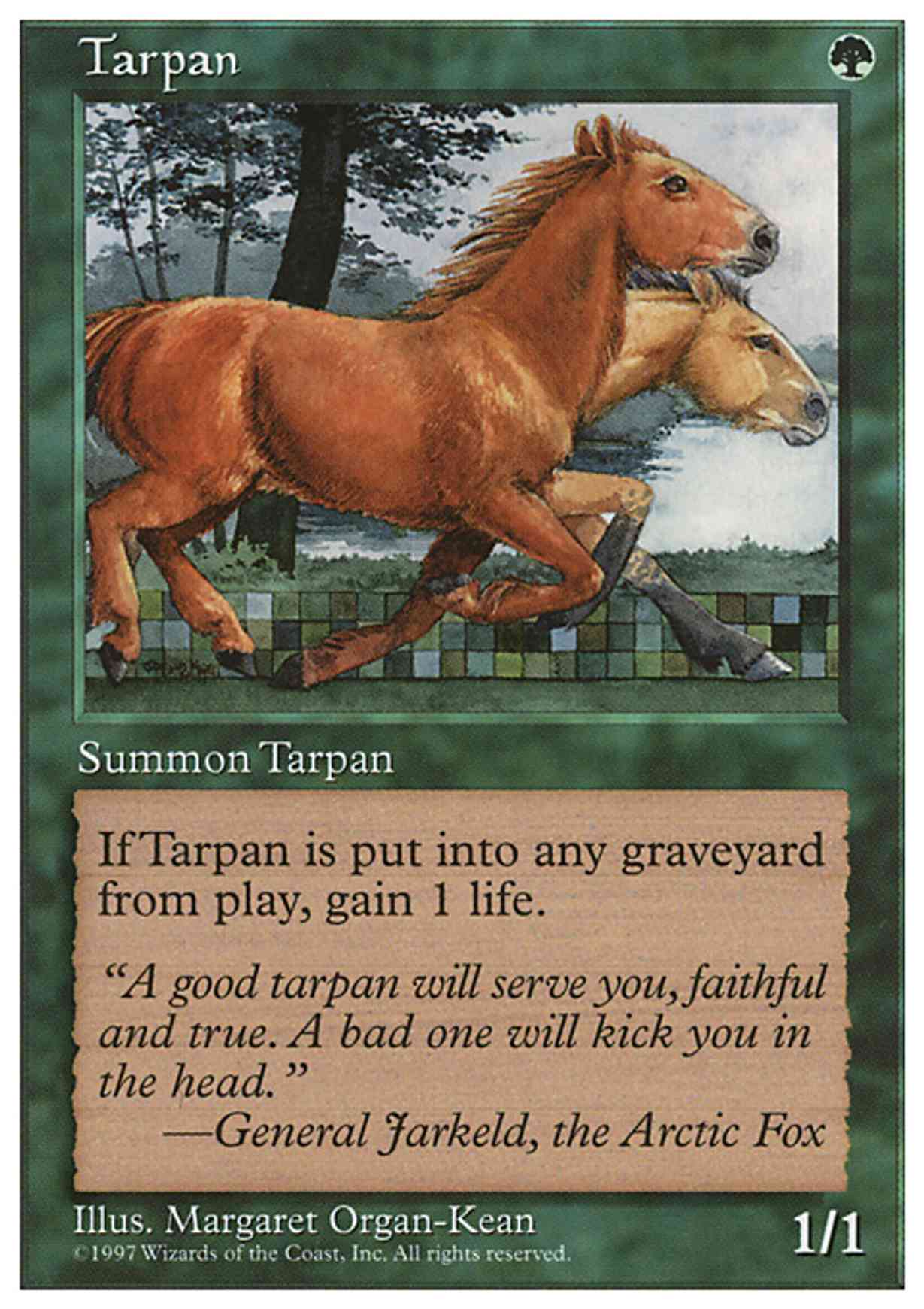 Tarpan magic card front