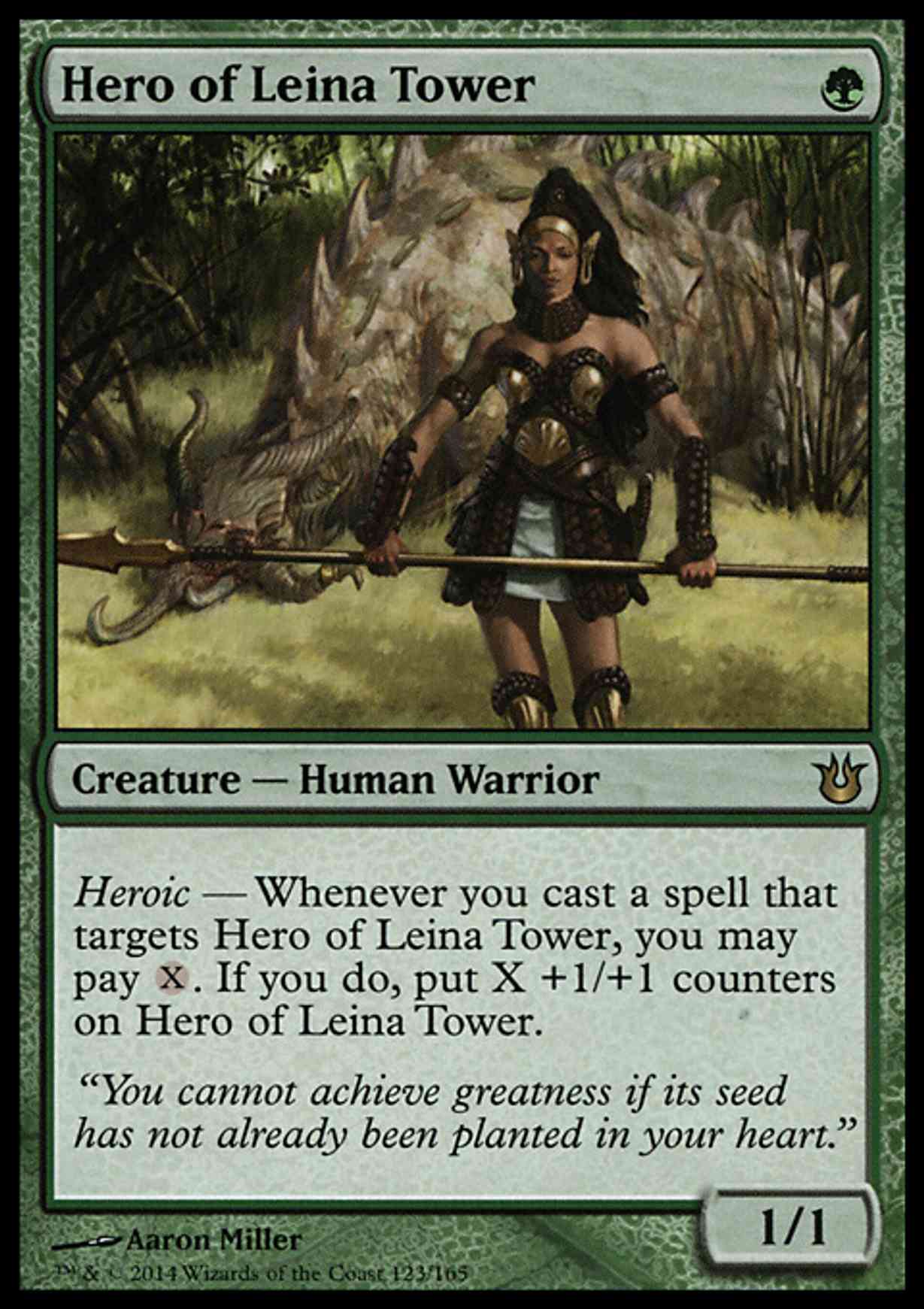 Hero of Leina Tower magic card front