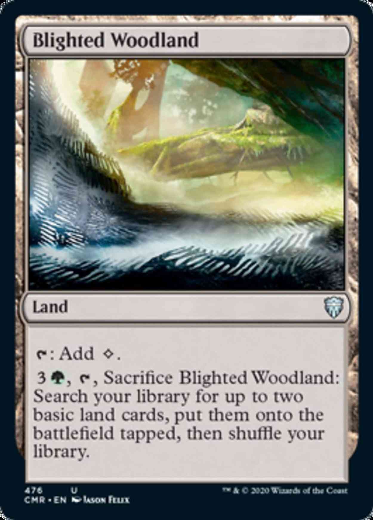 Blighted Woodland magic card front