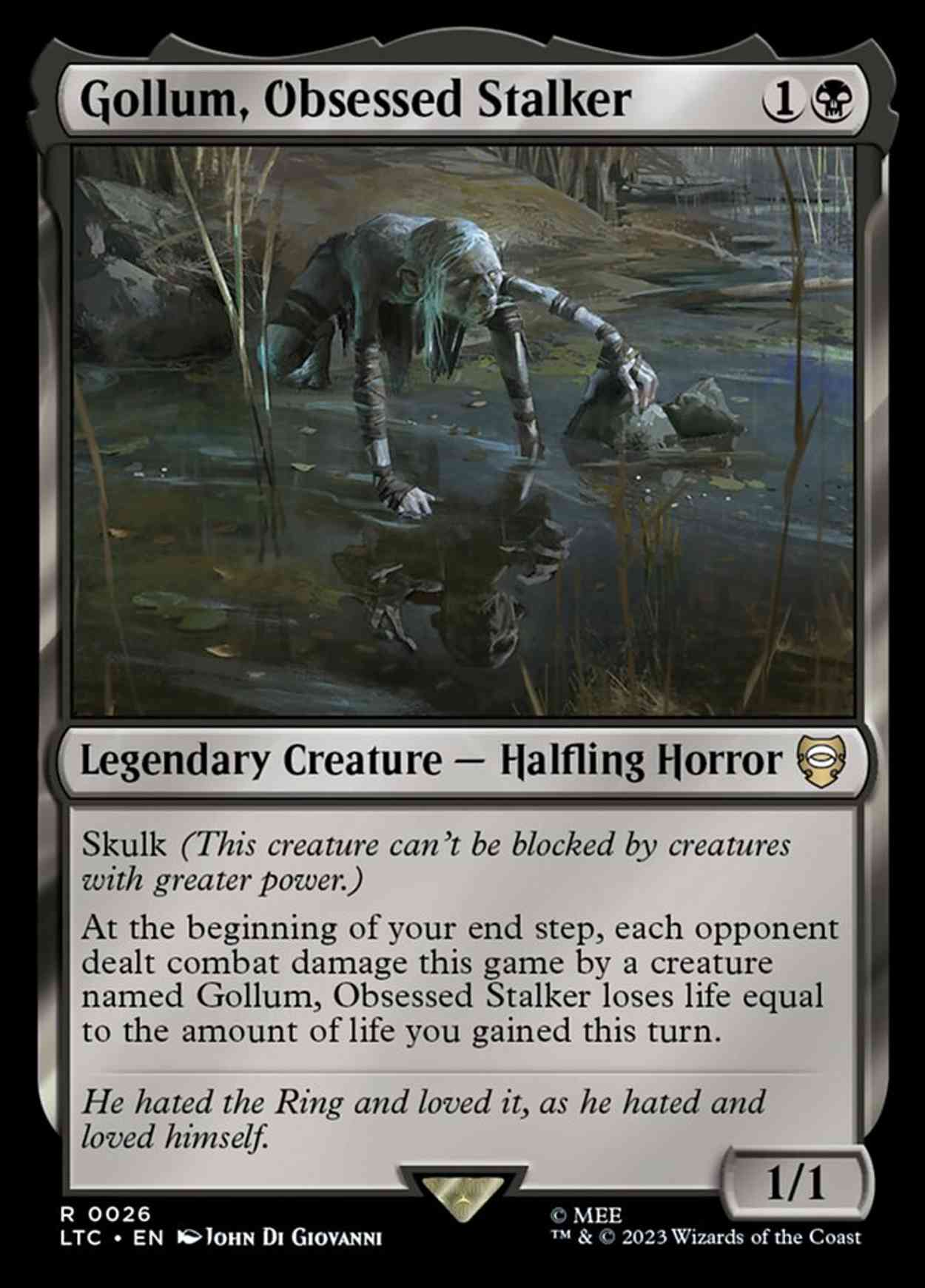 Gollum, Obsessed Stalker magic card front