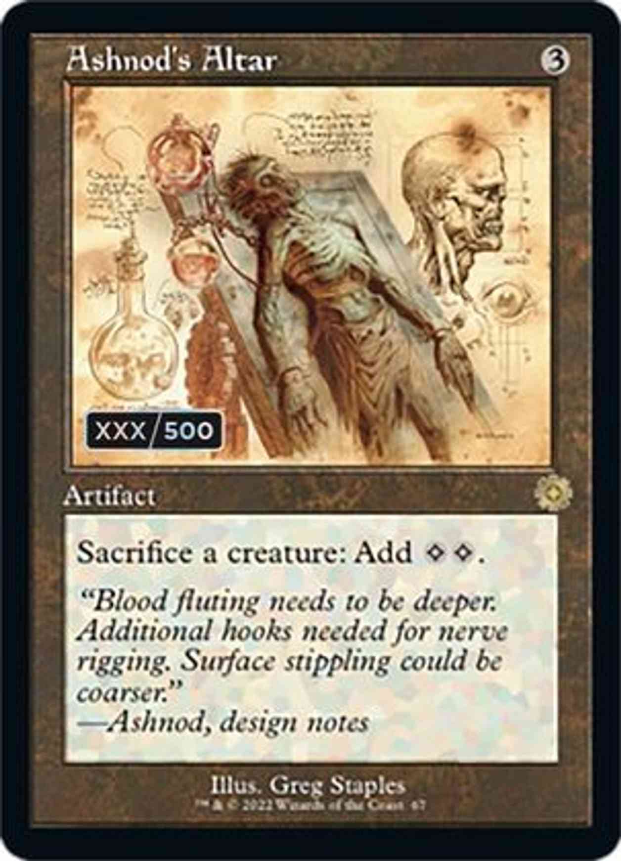 Ashnod's Altar (Schematic) (Serial Numbered) magic card front