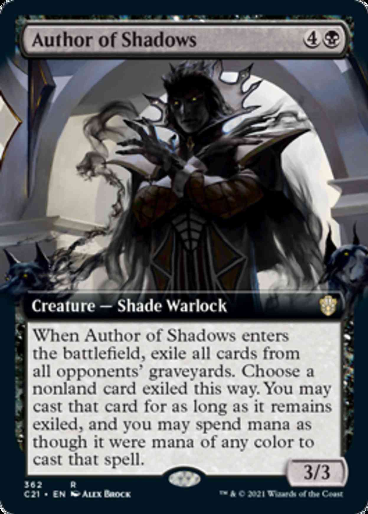 Author of Shadows (Extended Art) magic card front
