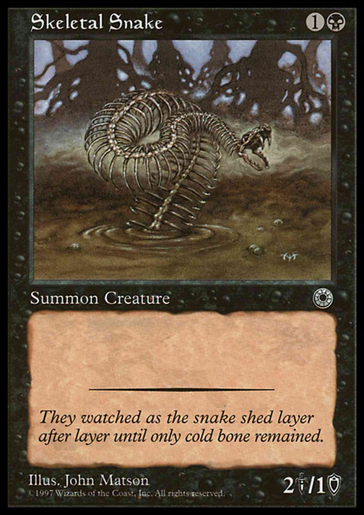 Skeletal Snake magic card front