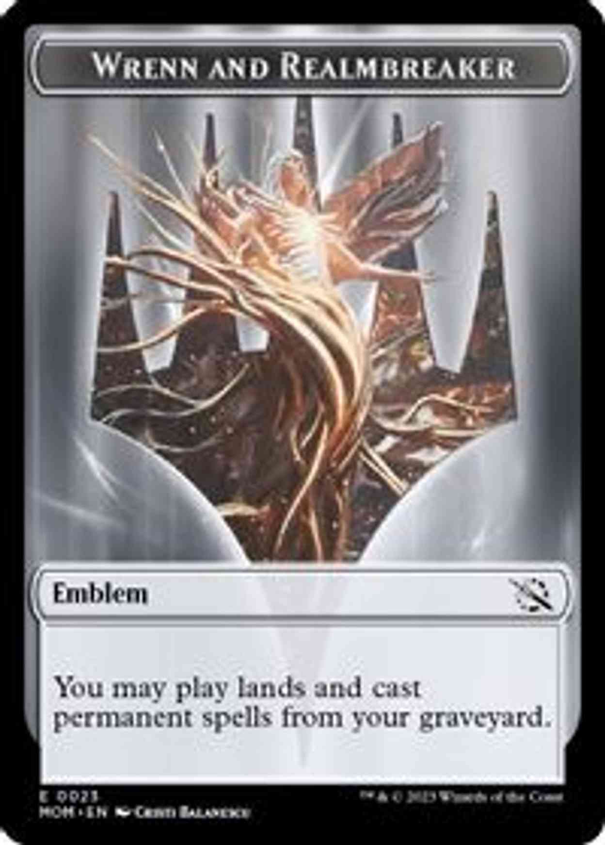 Emblem — Wrenn and Realmbreaker magic card front