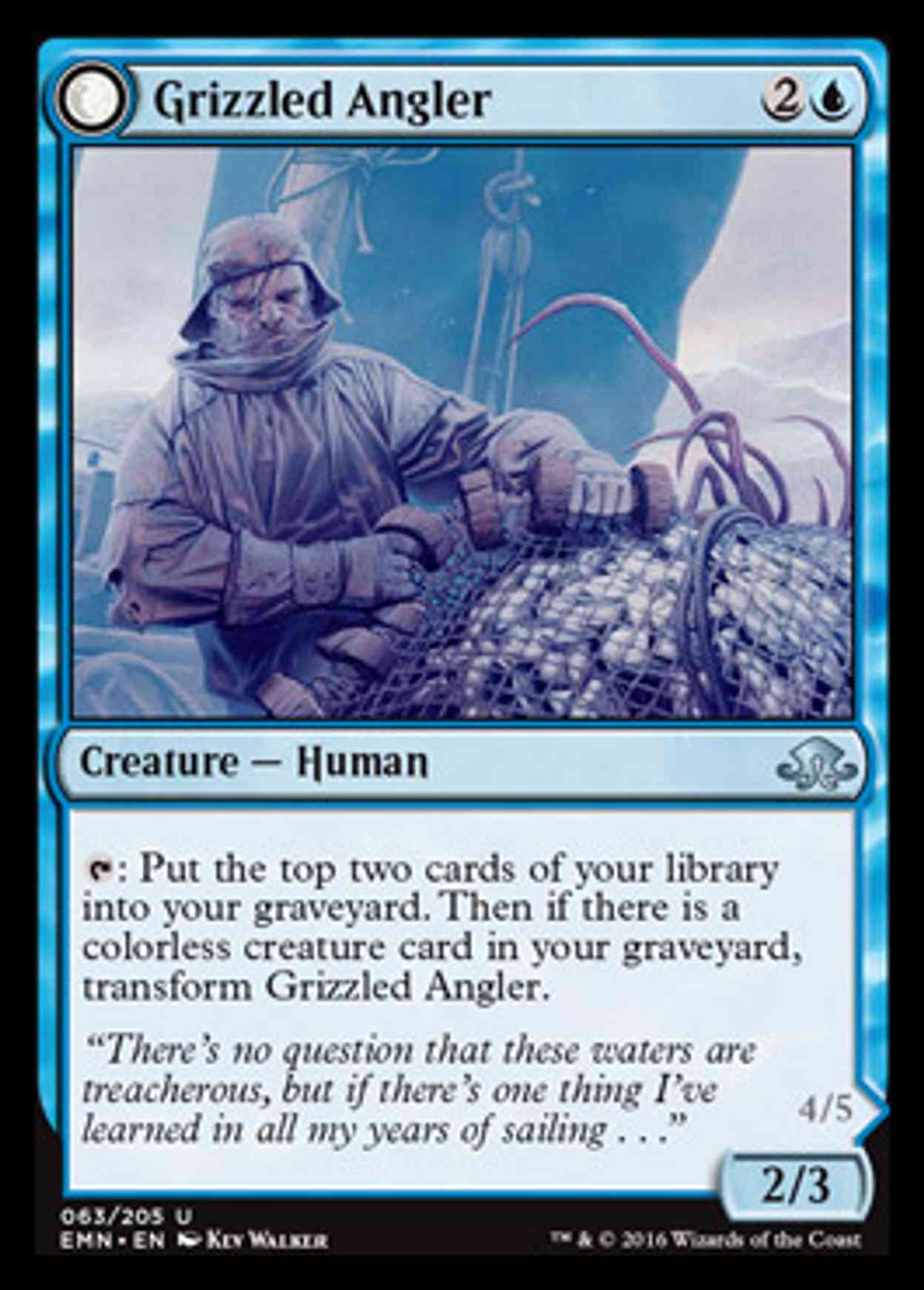 Grizzled Angler magic card front