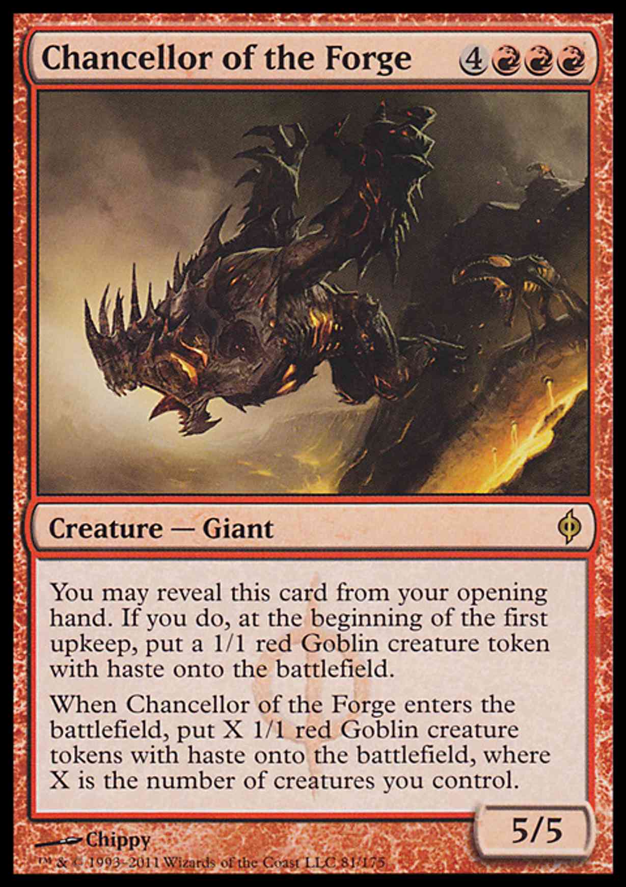 Chancellor of the Forge magic card front