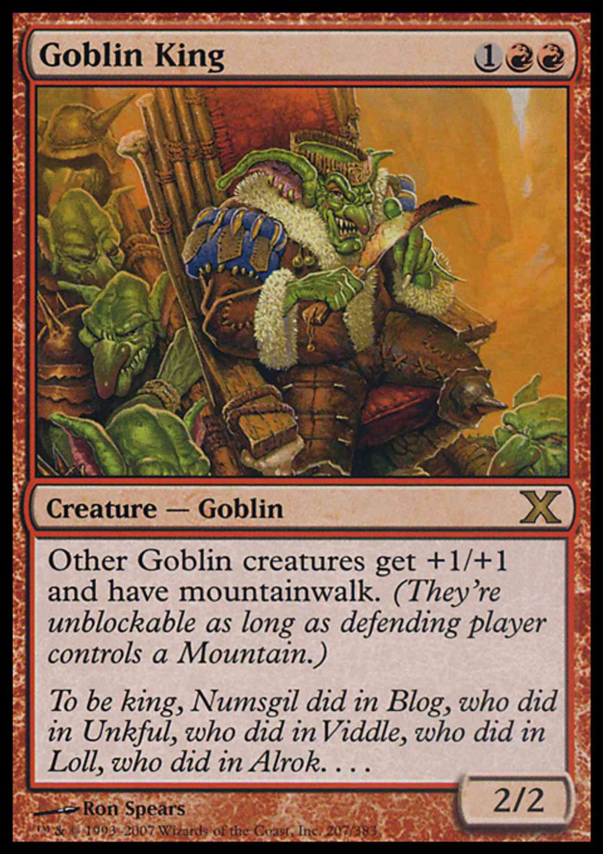 Goblin King magic card front