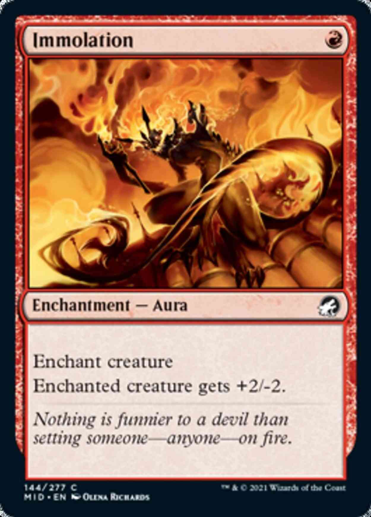 Immolation magic card front