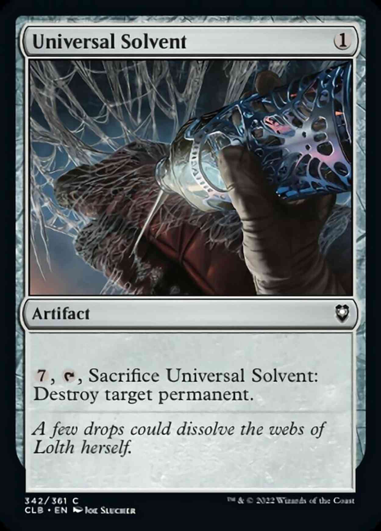 Universal Solvent magic card front