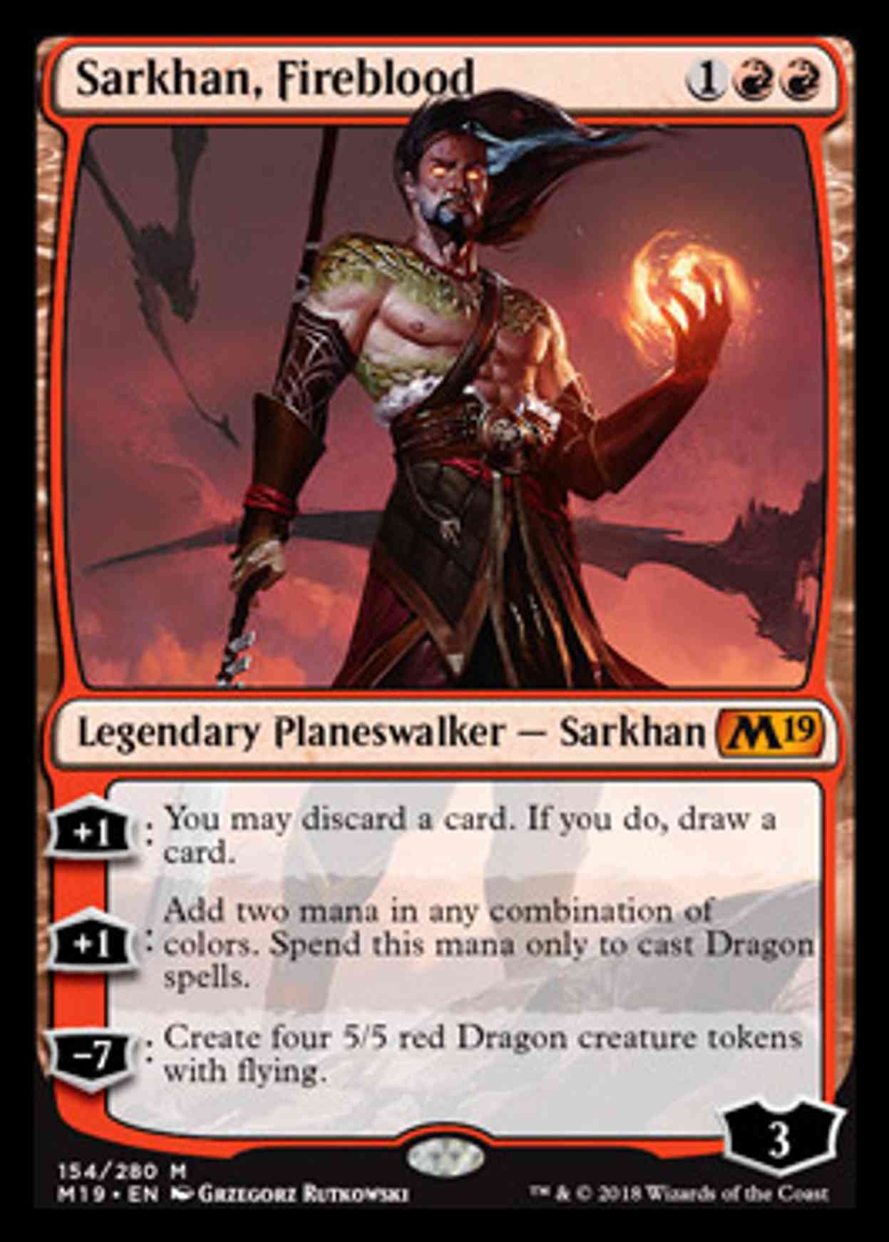Sarkhan, Fireblood magic card front