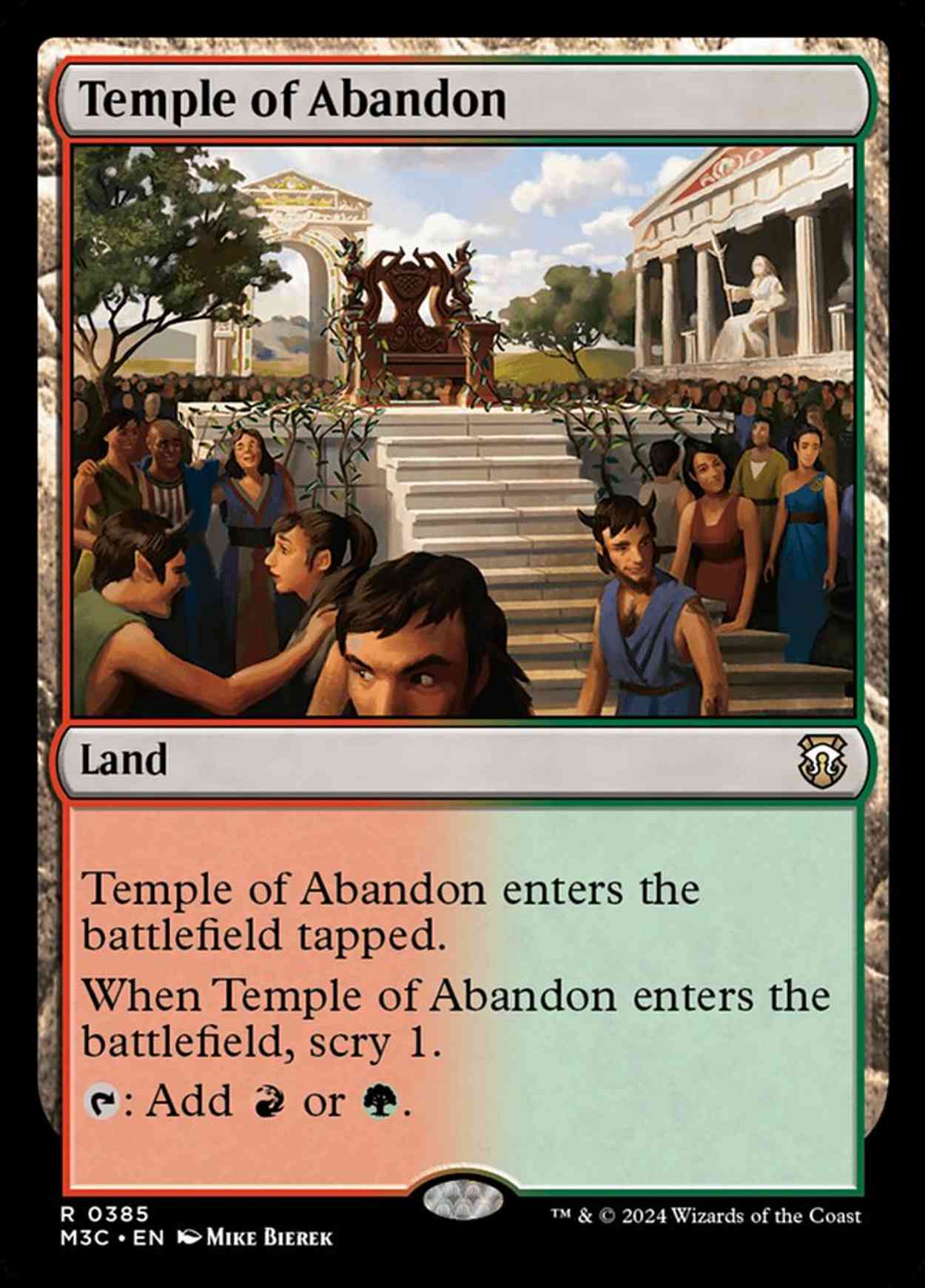 Temple of Abandon magic card front