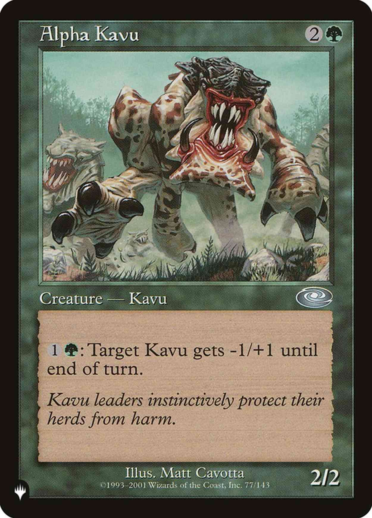 Alpha Kavu magic card front