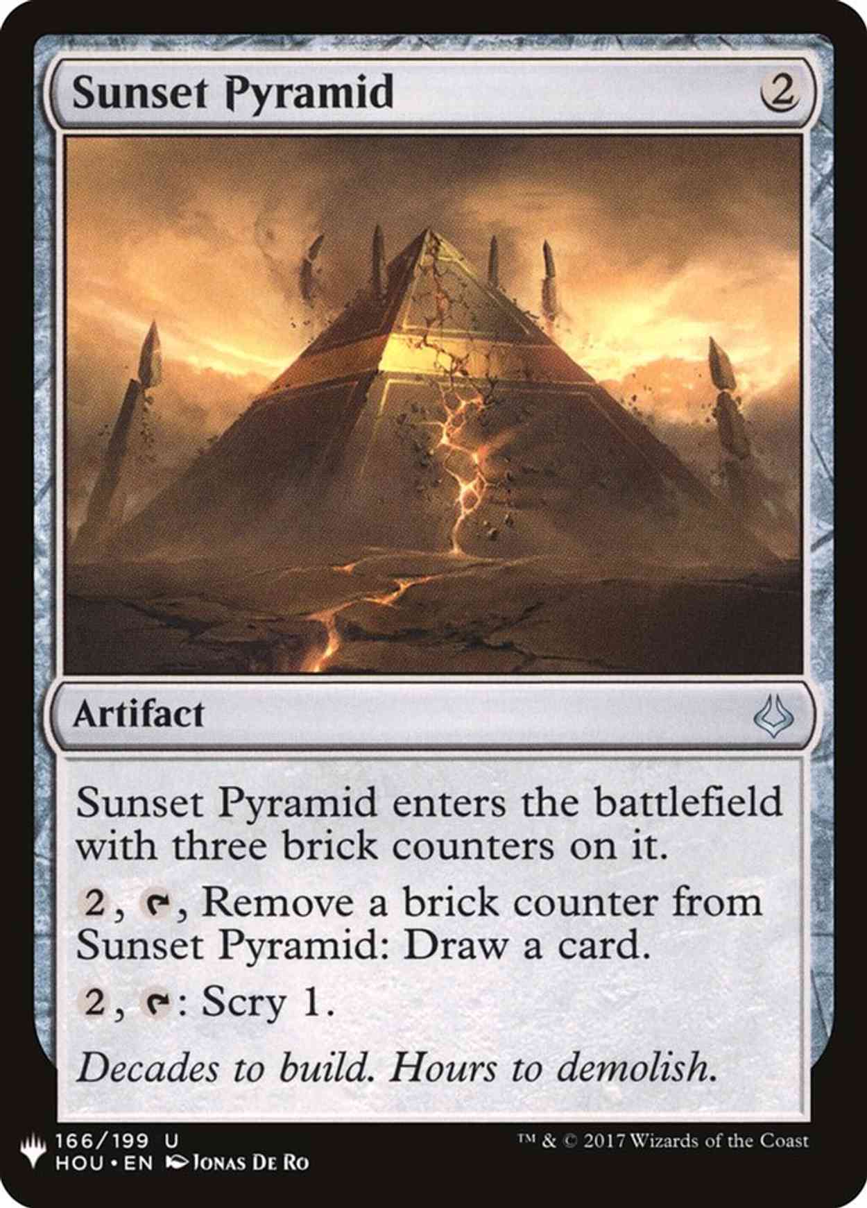 Sunset Pyramid magic card front