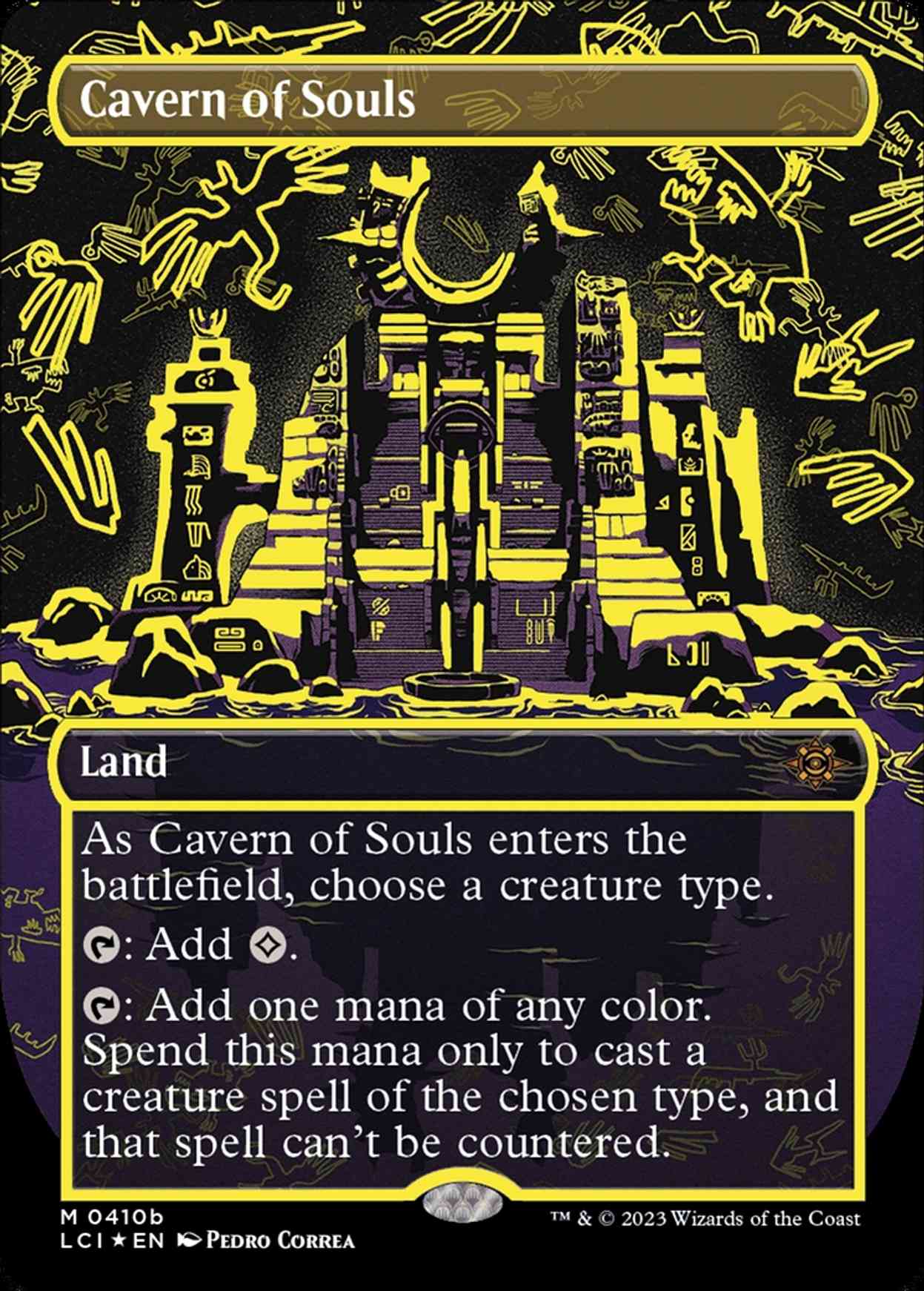 Cavern of Souls (Neon Yellow) magic card front