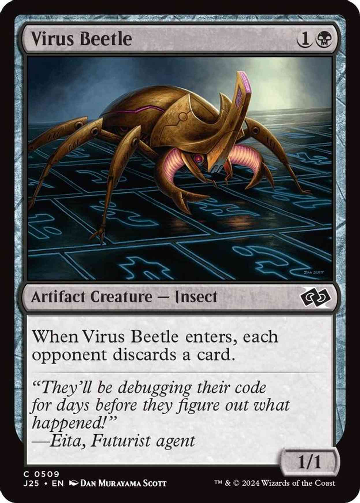 Virus Beetle magic card front