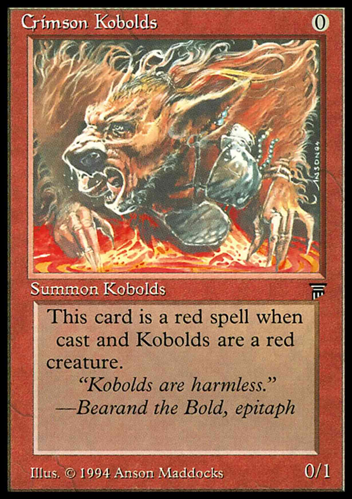 Crimson Kobolds magic card front