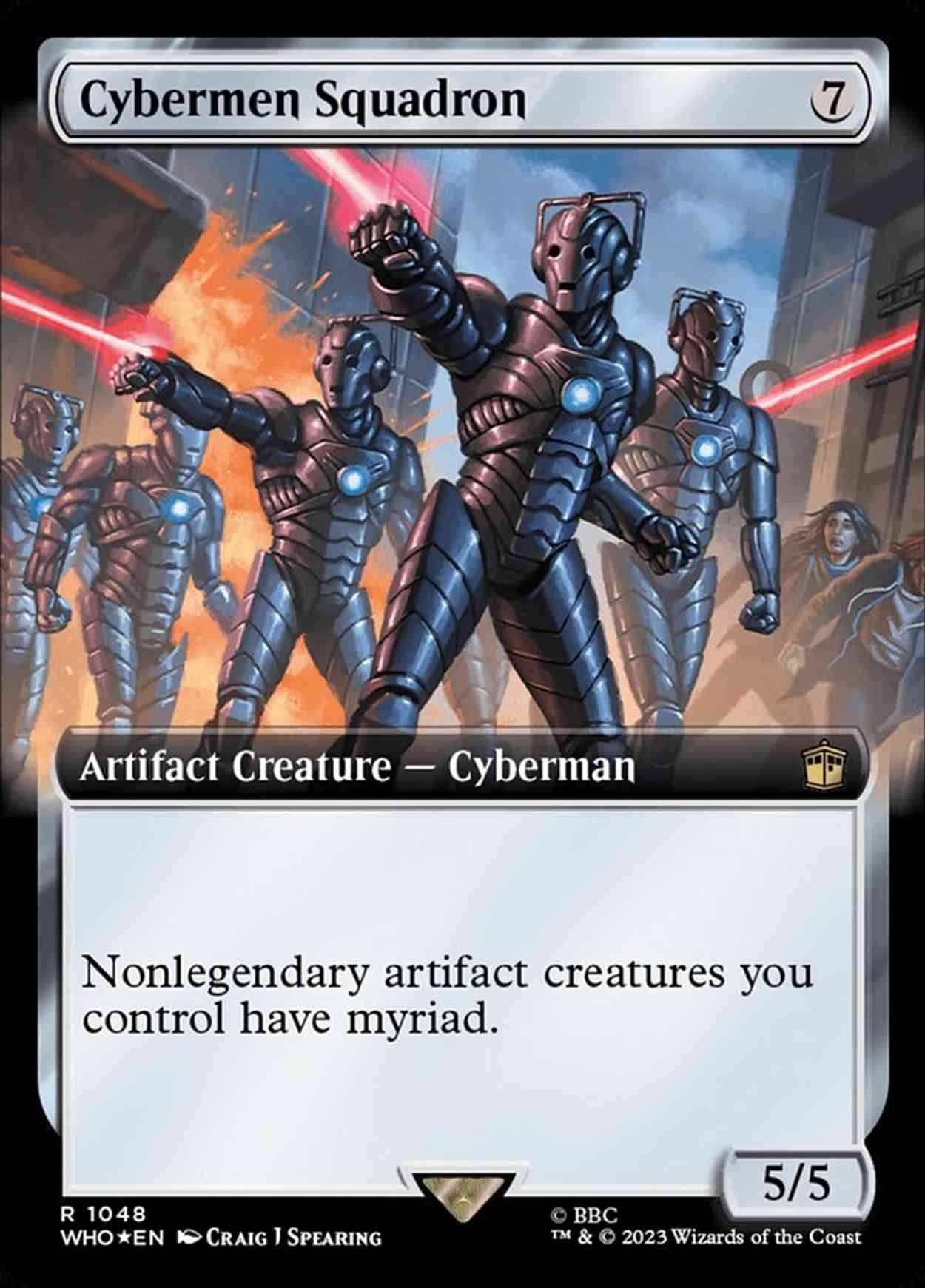 Cybermen Squadron (Extended Art) (Surge Foil) magic card front