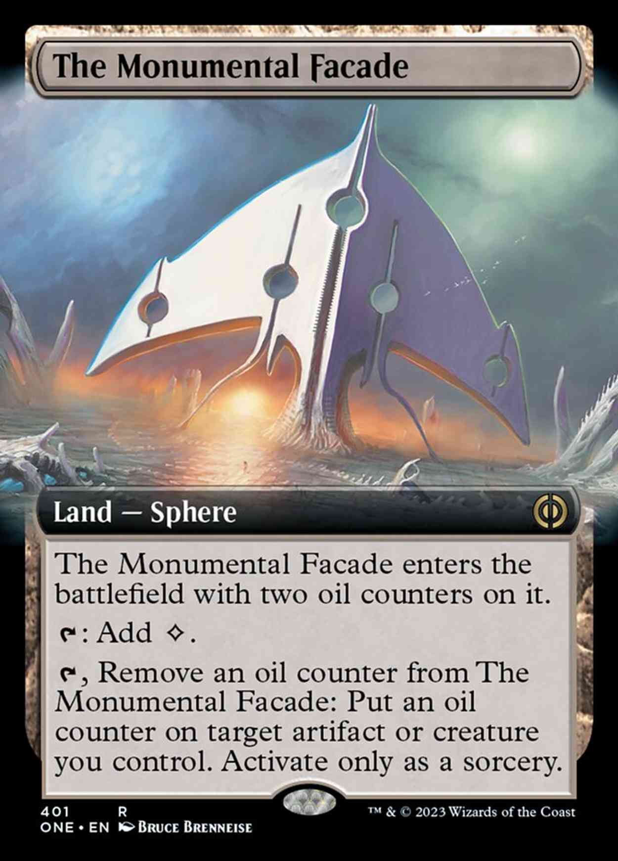 The Monumental Facade (Extended Art) magic card front