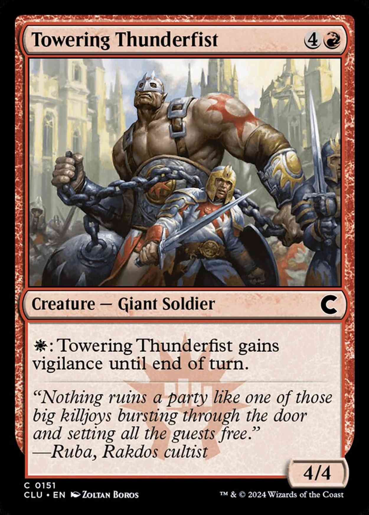 Towering Thunderfist magic card front