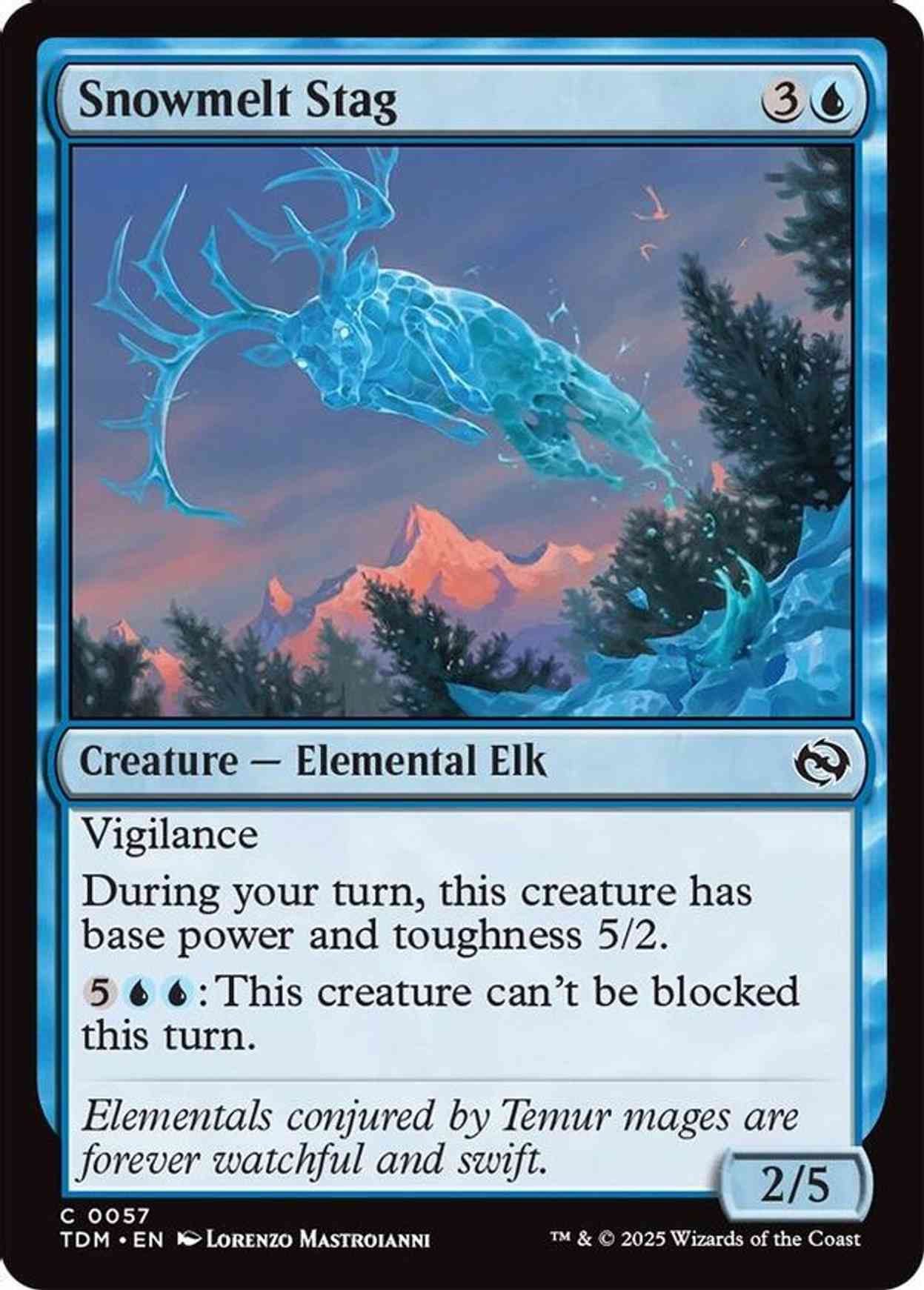 Snowmelt Stag magic card front